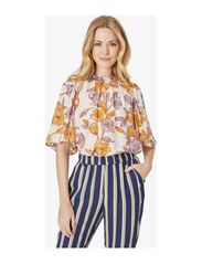 Noa Noa - DagmarNN Blouse - long sleeved blouses - print rose/purple/orange - 4
