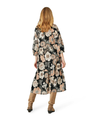 Noa Noa - CarolinaNN Dress - vidutinio ilgio suknelės - print black/beige - 3