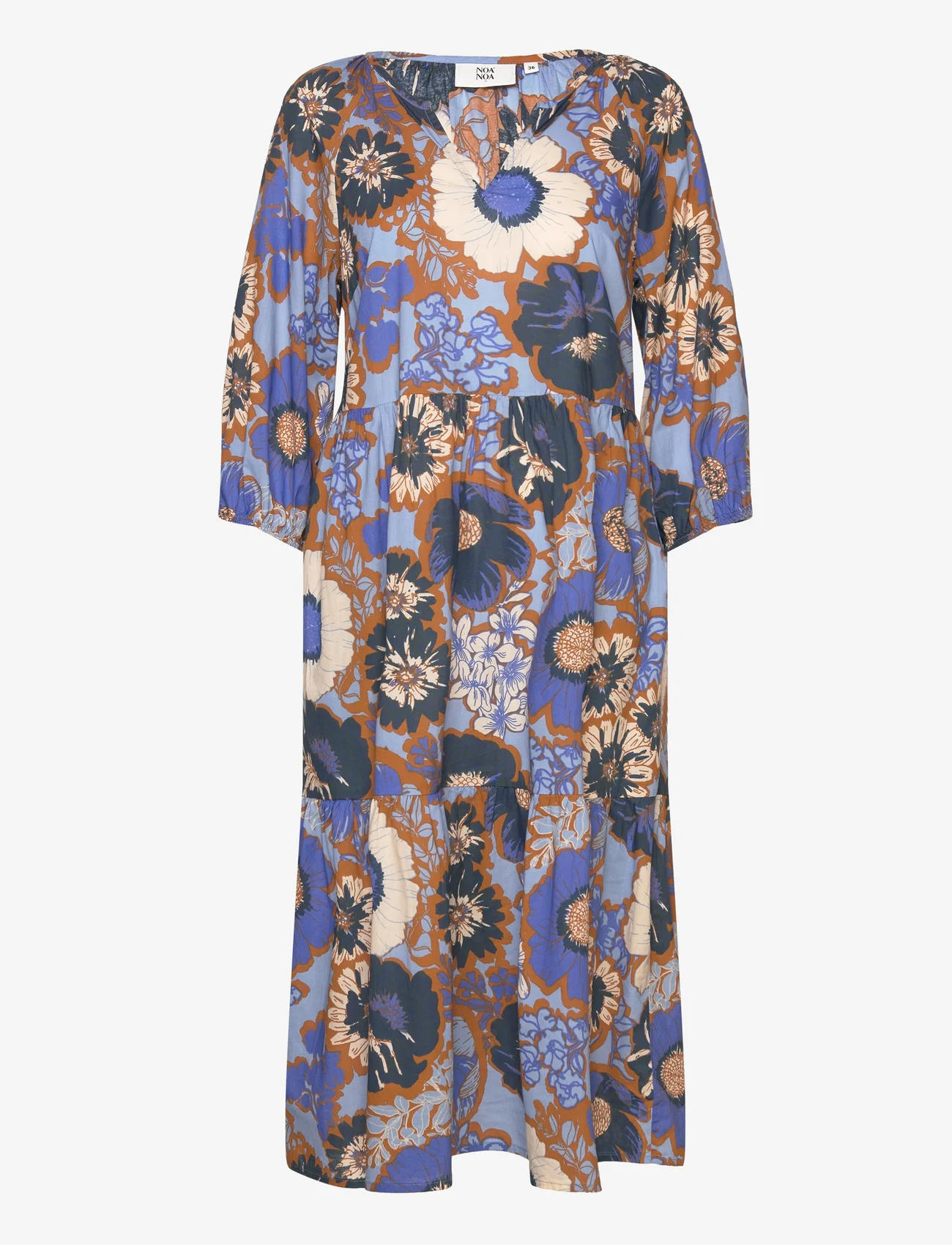 Noa Noa - CarolinaNN Dress - midi-jurken - print blue/brown - 0