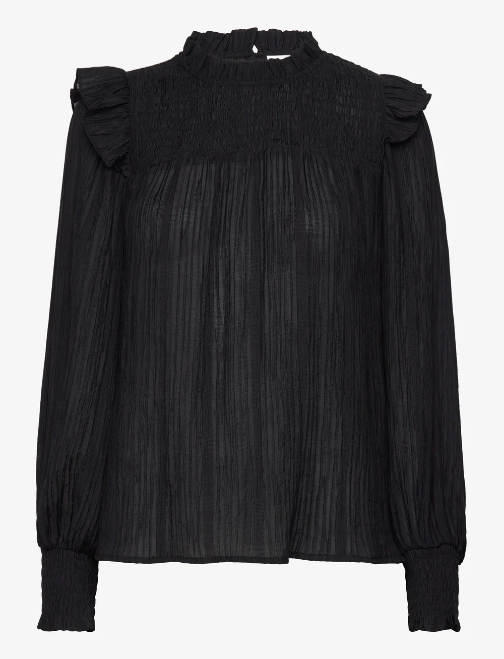 Noa Noa - AnaisNN Blouse Solid - langærmede bluser - black - 0