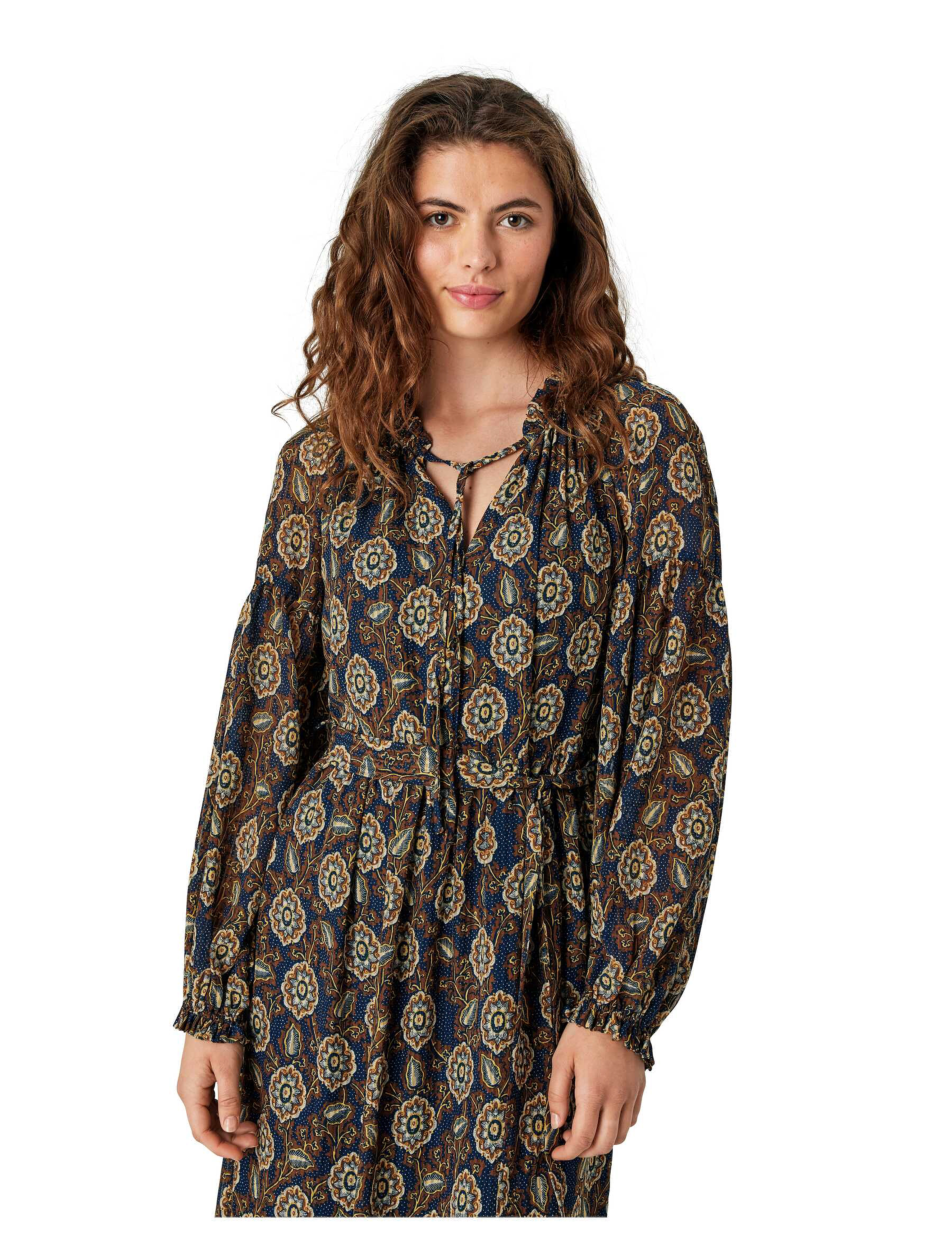 Noa Noa - NicolineNN Dress - midi kjoler - print blue/brown - 4