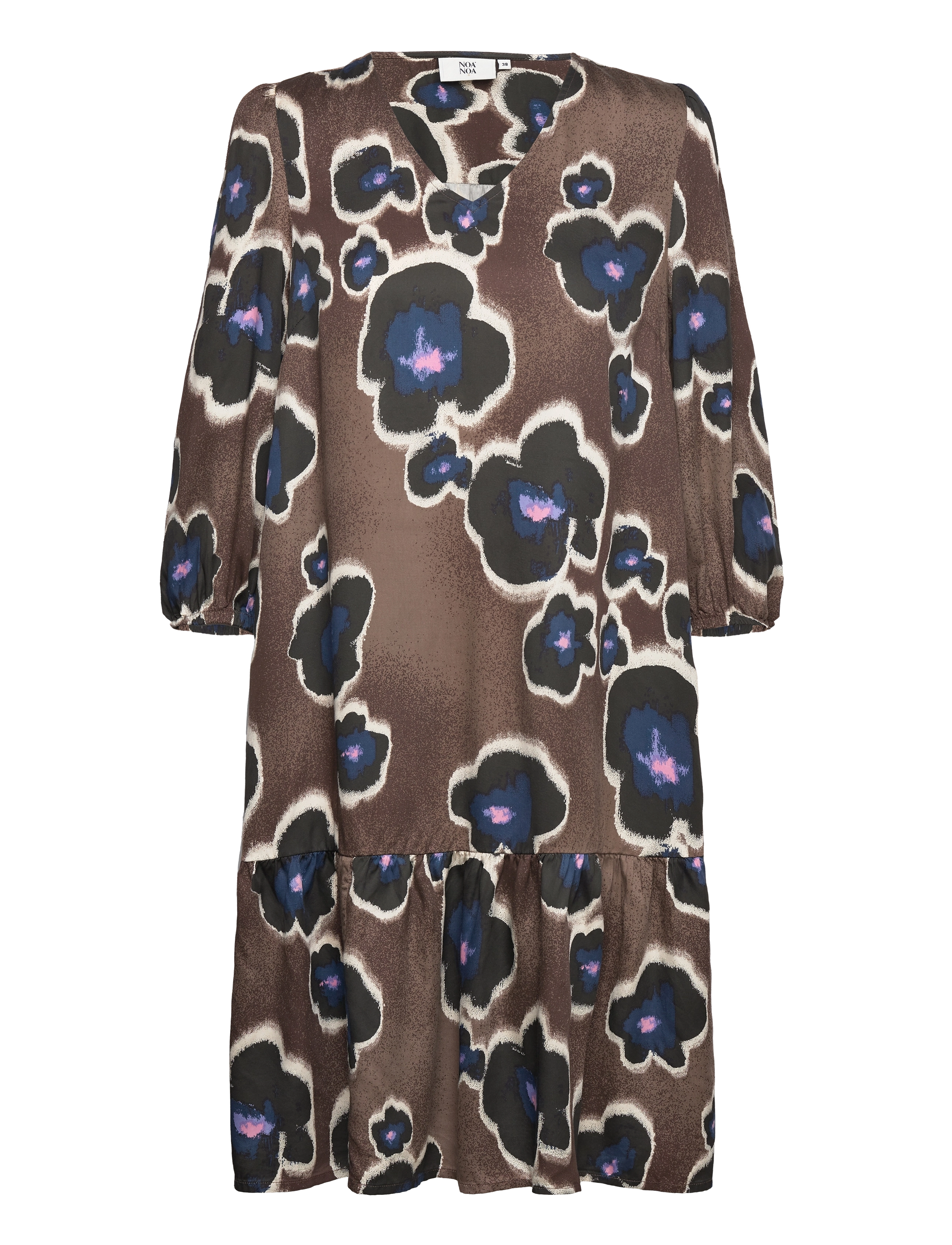 Noa Noa AnnaNN Dress - Kleider - PRINT BROWN/BLACK / brown