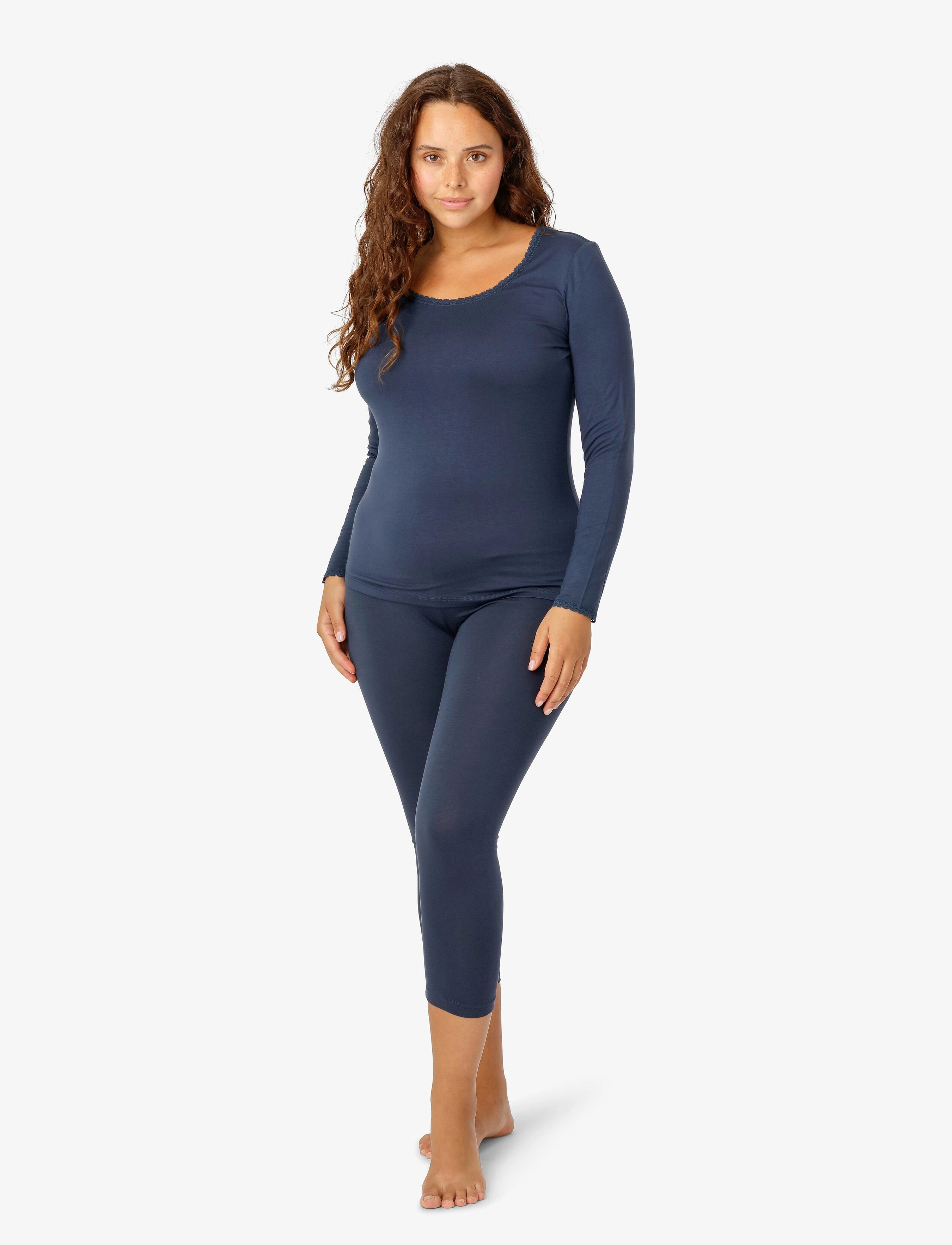 Noa Noa - AlmaNN Leggings 3/4 Length - laveste priser - dress blues - 3