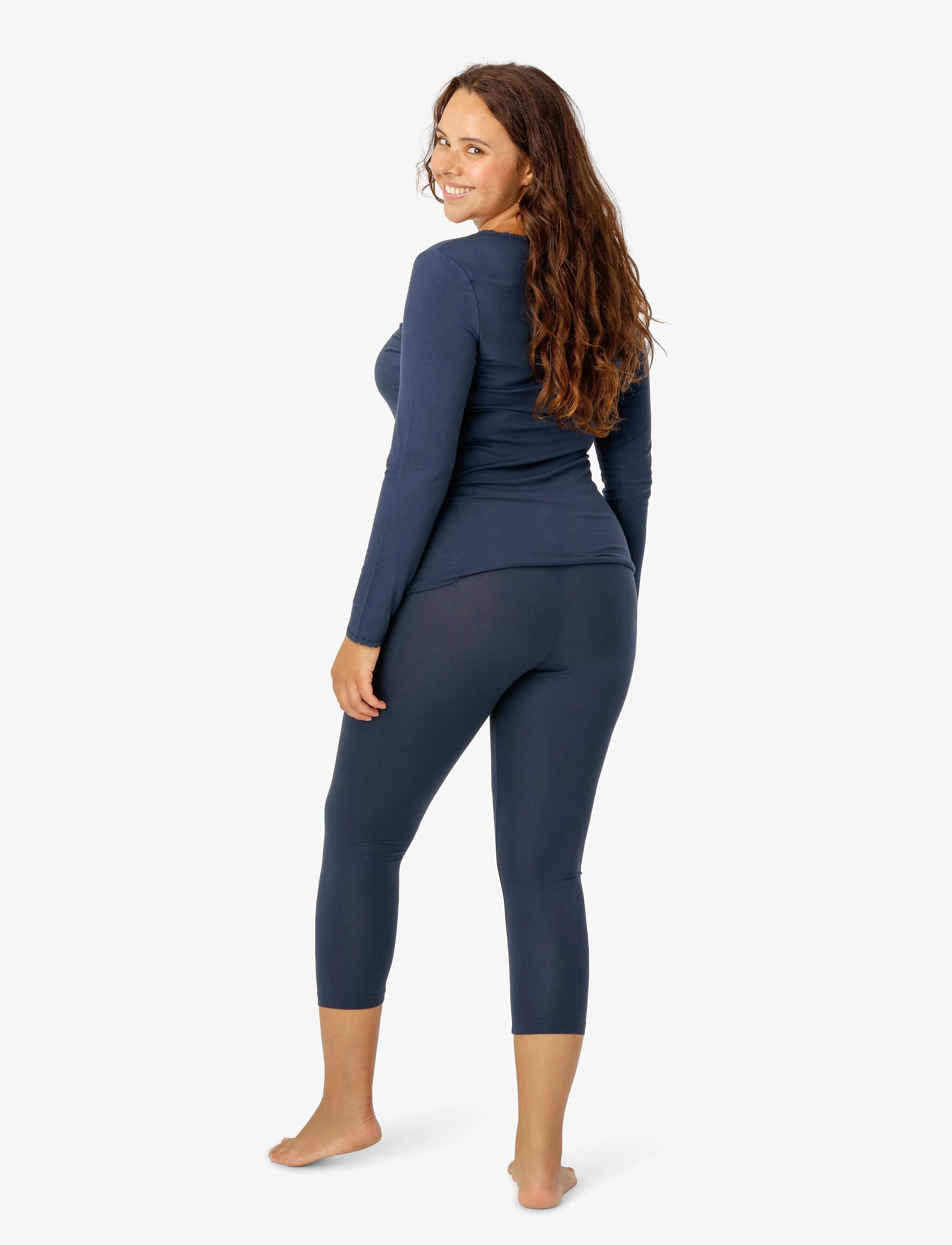 Noa Noa - AlmaNN Leggings 3/4 Length - laveste priser - dress blues - 5