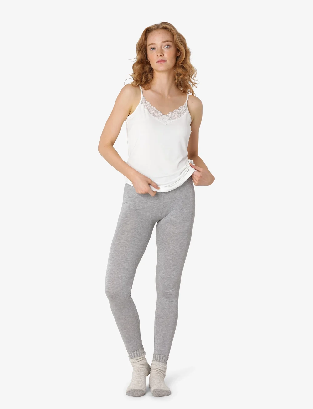 Noa Noa - AlmaNN Leggings Long - leggings - grey melange - 3