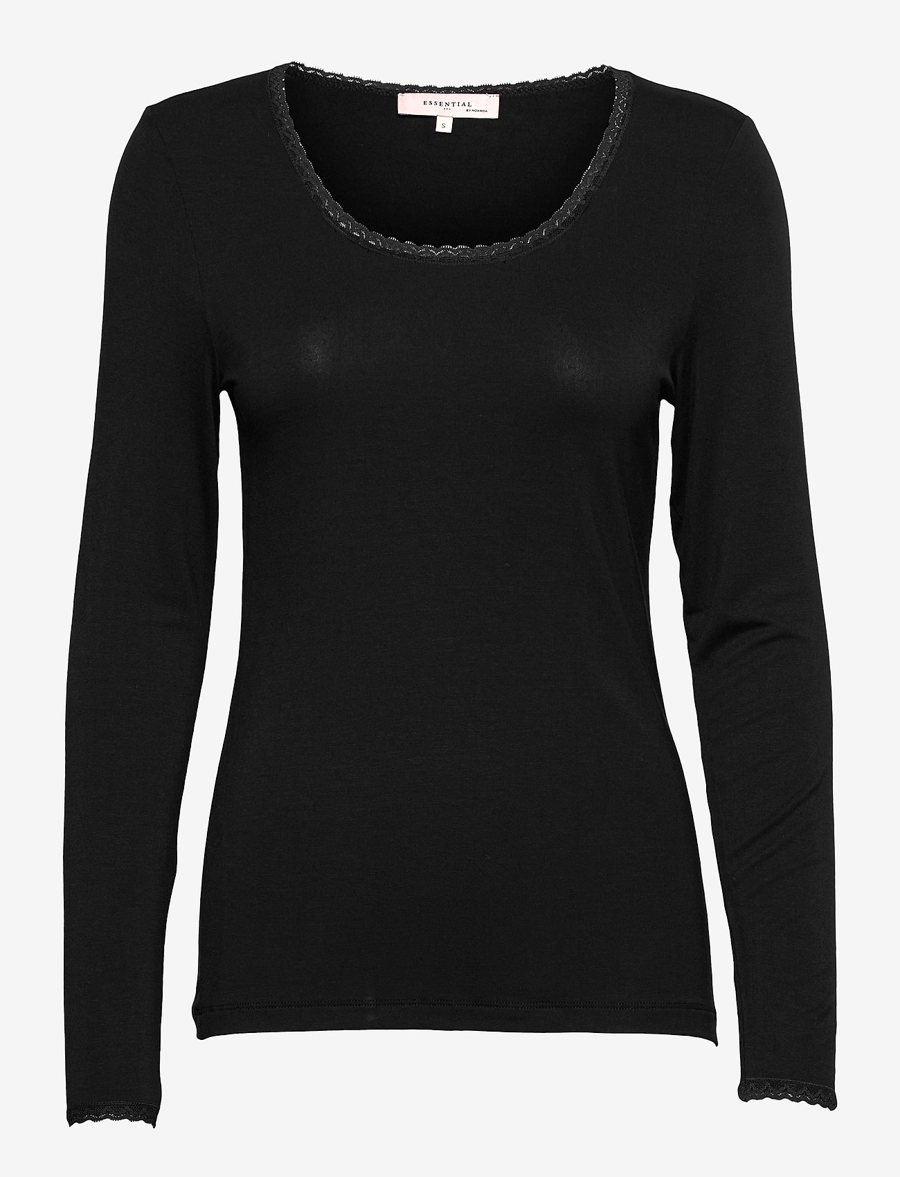 Noa Noa - AlmaNN T-Shirt Long Sleeve - långärmade toppar - black - 0
