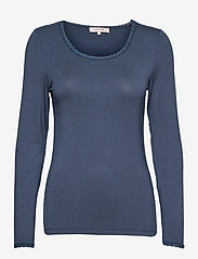 Noa Noa - AlmaNN T-Shirt Long Sleeve - långärmade toppar - dress blues - 0