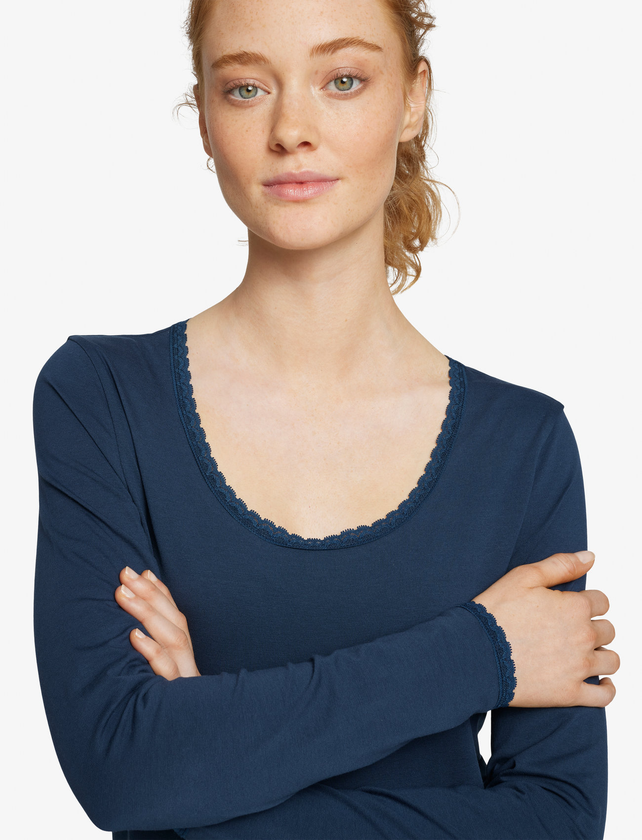 Noa Noa - AlmaNN T-Shirt Long Sleeve - long-sleeved tops - dress blues - 0