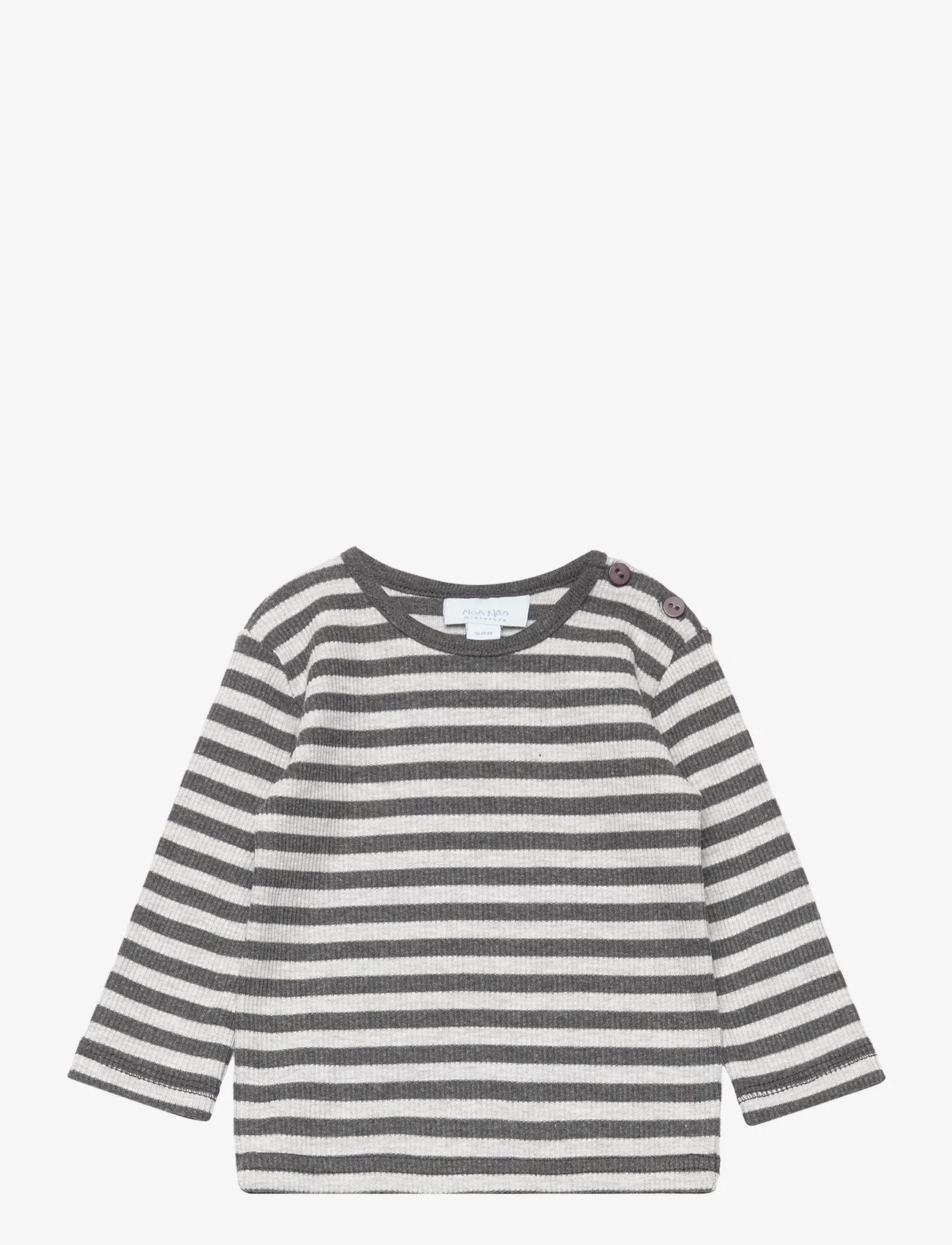 Noa Noa miniature - T-shirt - dlugi-rekaw - light/dark grey melange - 0
