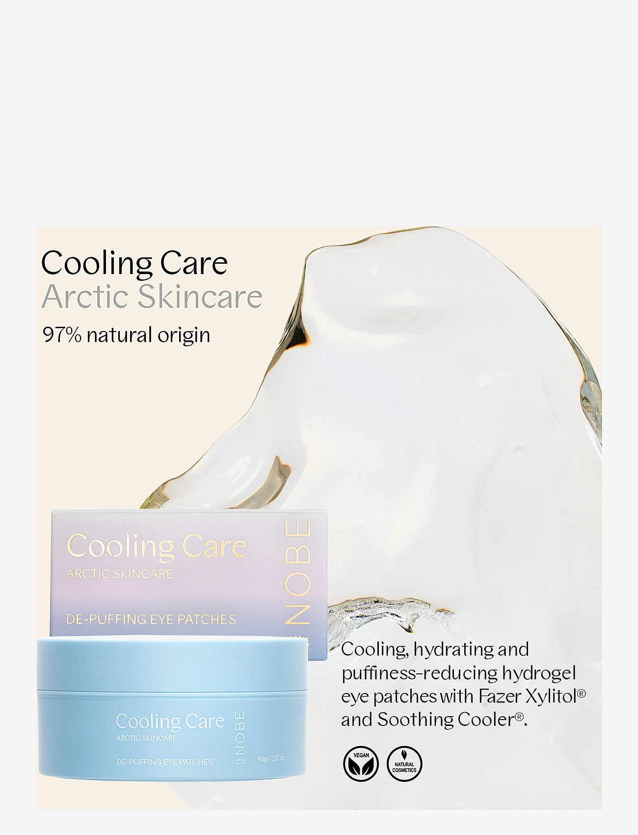 NOBE - NOBE Cooling Care De-Puffing Eye Patches 30 pairs - Øjenmasker - clear - 2