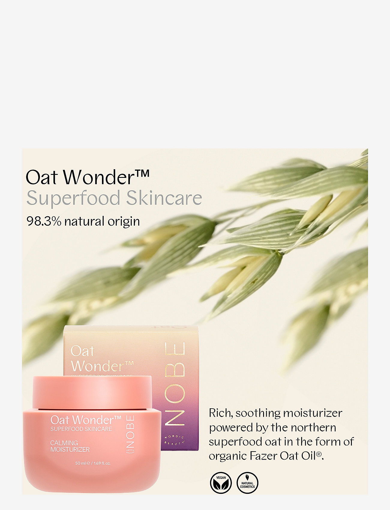 NOBE - NOBE Oat Wonder® Calming Moisturizer 50 ml - dagcremer - clear - 2
