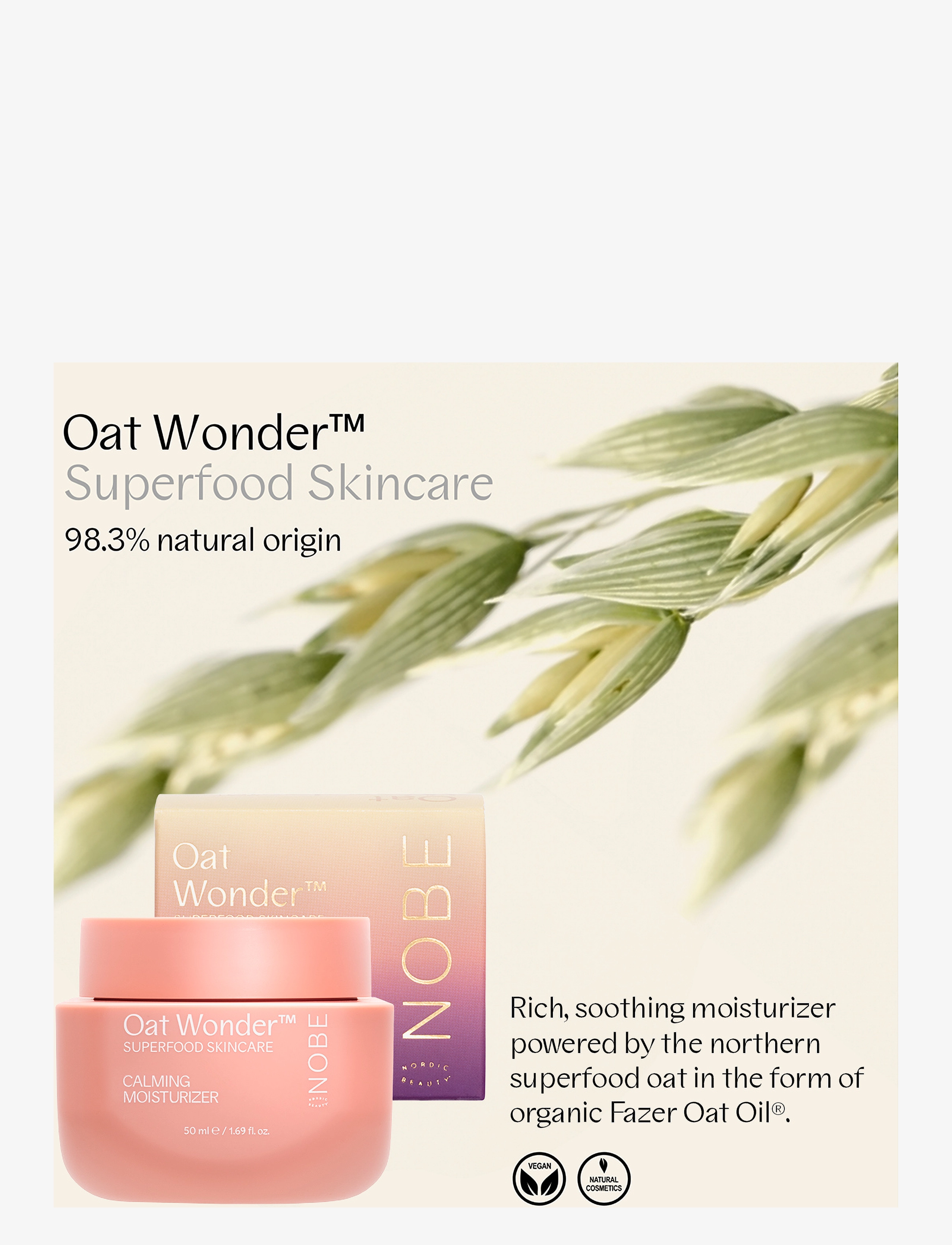 NOBE - NOBE Oat Wonder® Calming Moisturizer 50 ml - dagkräm - clear - 2
