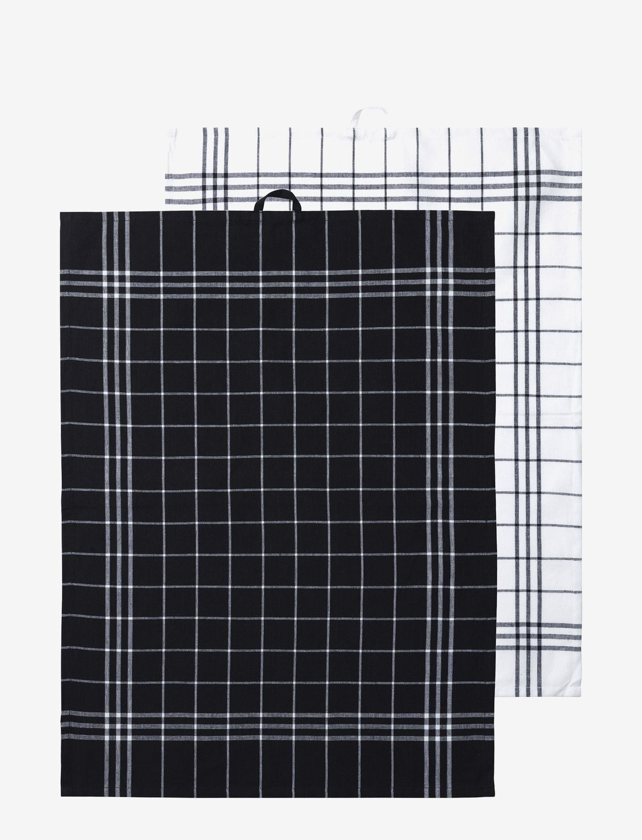 Noble House - KITCHEN TOWEL HANNA CLASSIC 2-p - keittiöpyyhkeet - black - 2