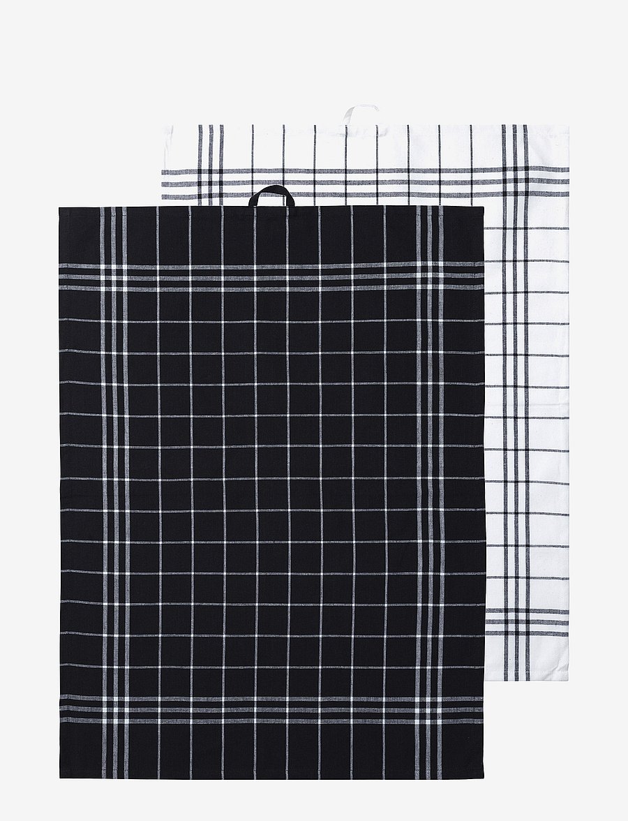 Noble House - KITCHEN TOWEL HANNA CLASSIC 2-p - madalaimad hinnad - black - 1