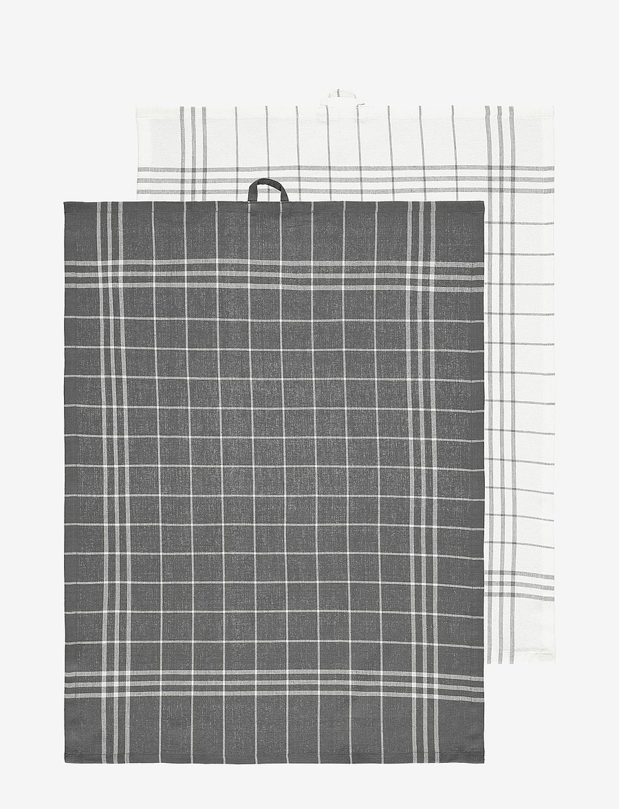 Noble House - KITCHEN TOWEL HANNA CLASSIC 2-p - madalaimad hinnad - d.grey - 1