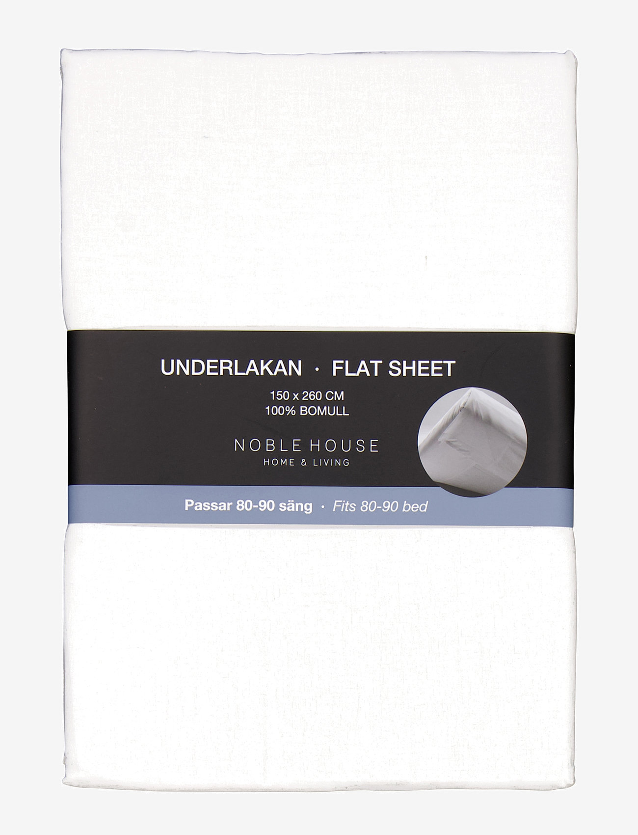 Noble House - FLAT SHEET 150X260CM - flat sheets - white - 0
