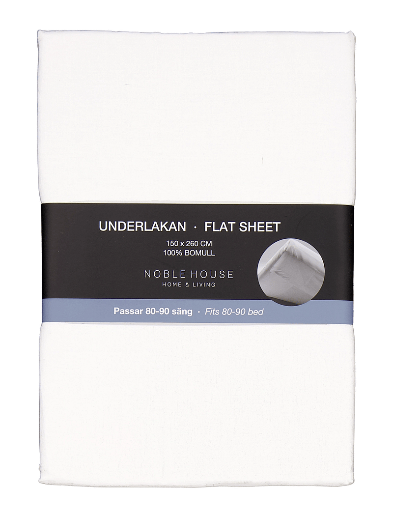 Noble House - FLAT SHEET 150X260CM - flat sheets - white - 0