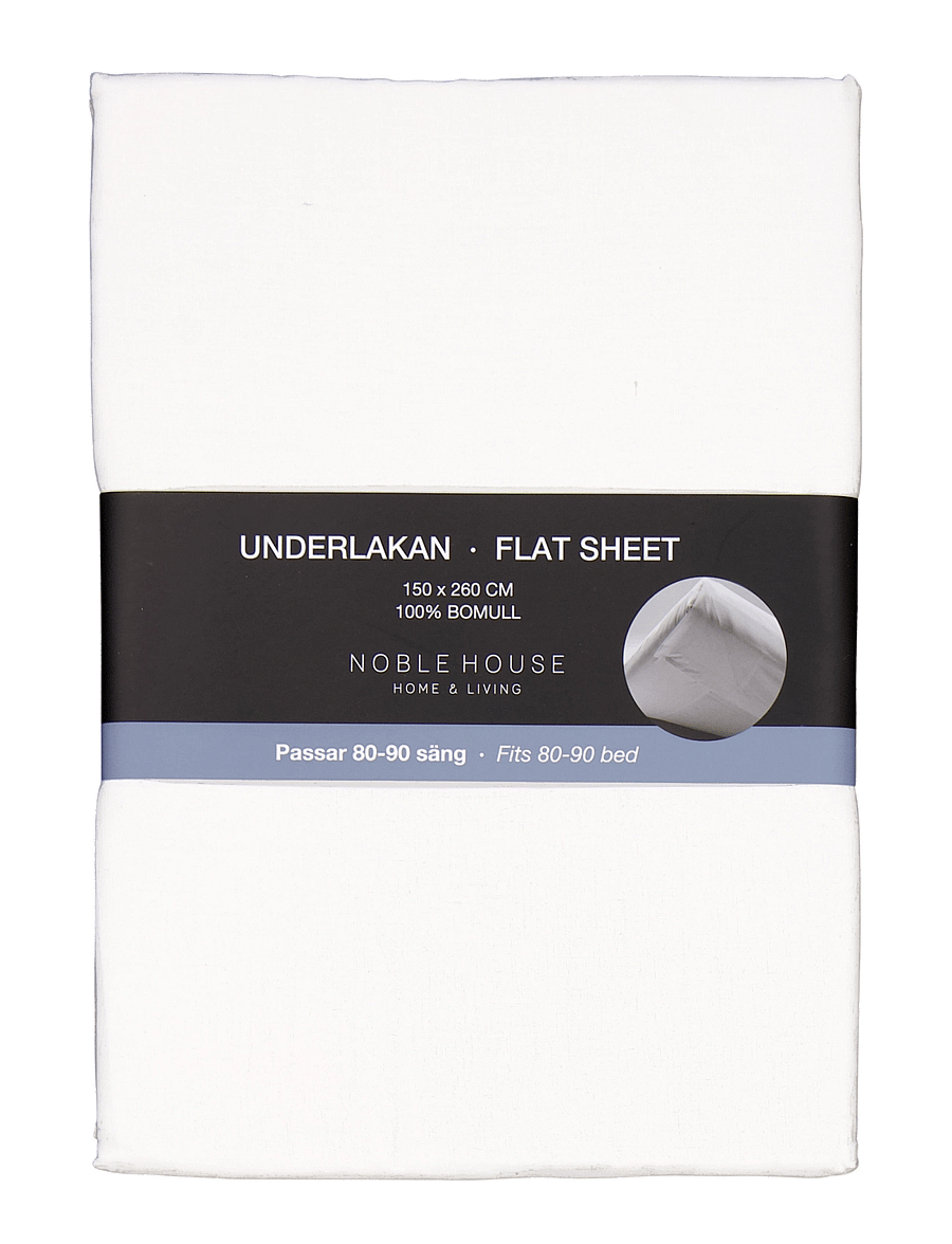 Noble House - FLAT SHEET 150X260CM - die niedrigsten preise - white - 0