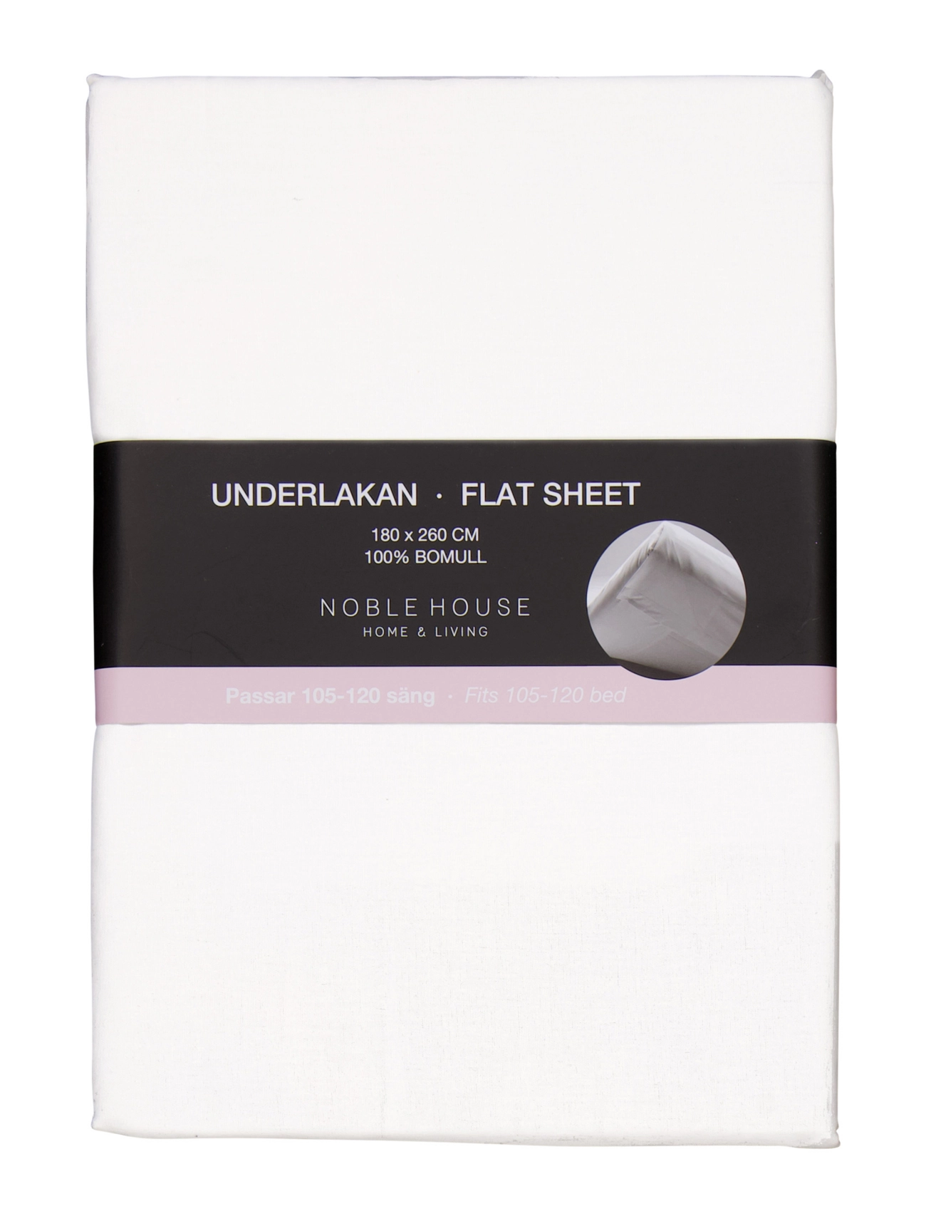 Noble House FLAT SHEET 150X260CM - Lagner - WHITE / white