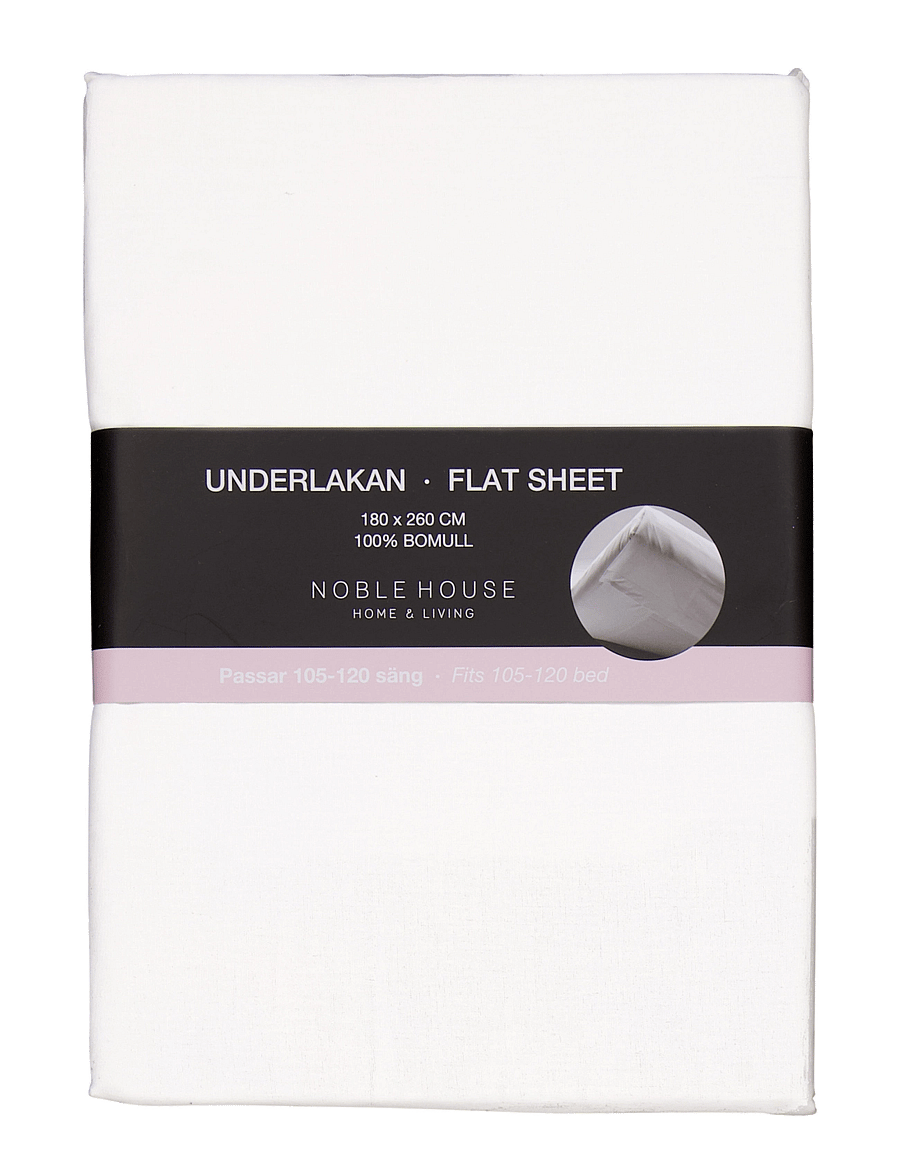 Noble House - FLAT SHEET 180X260CM - bettlaken ohne gummizug - white - 1