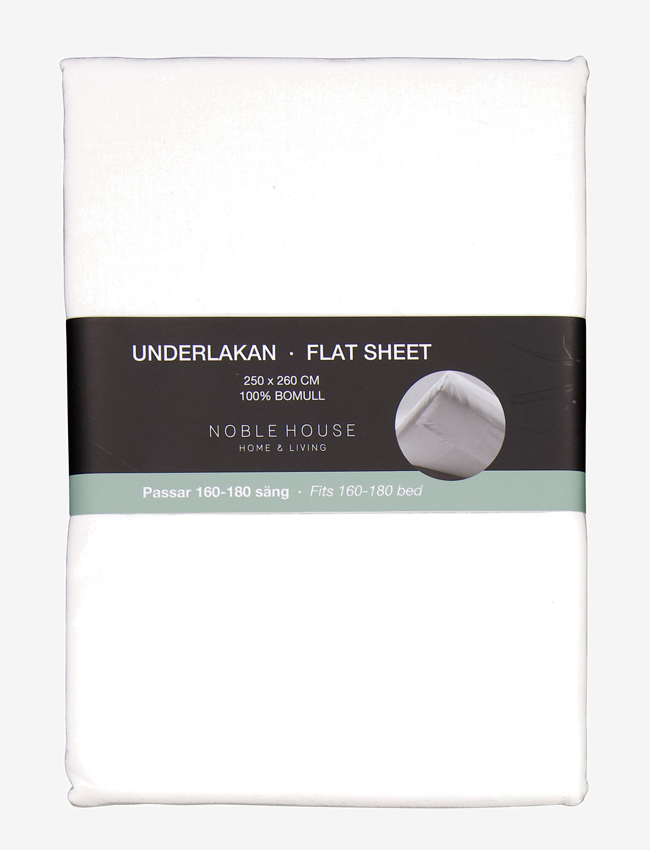 Noble House - FLAT SHEET 250X260 CM - lagner uden elastik - white - 1