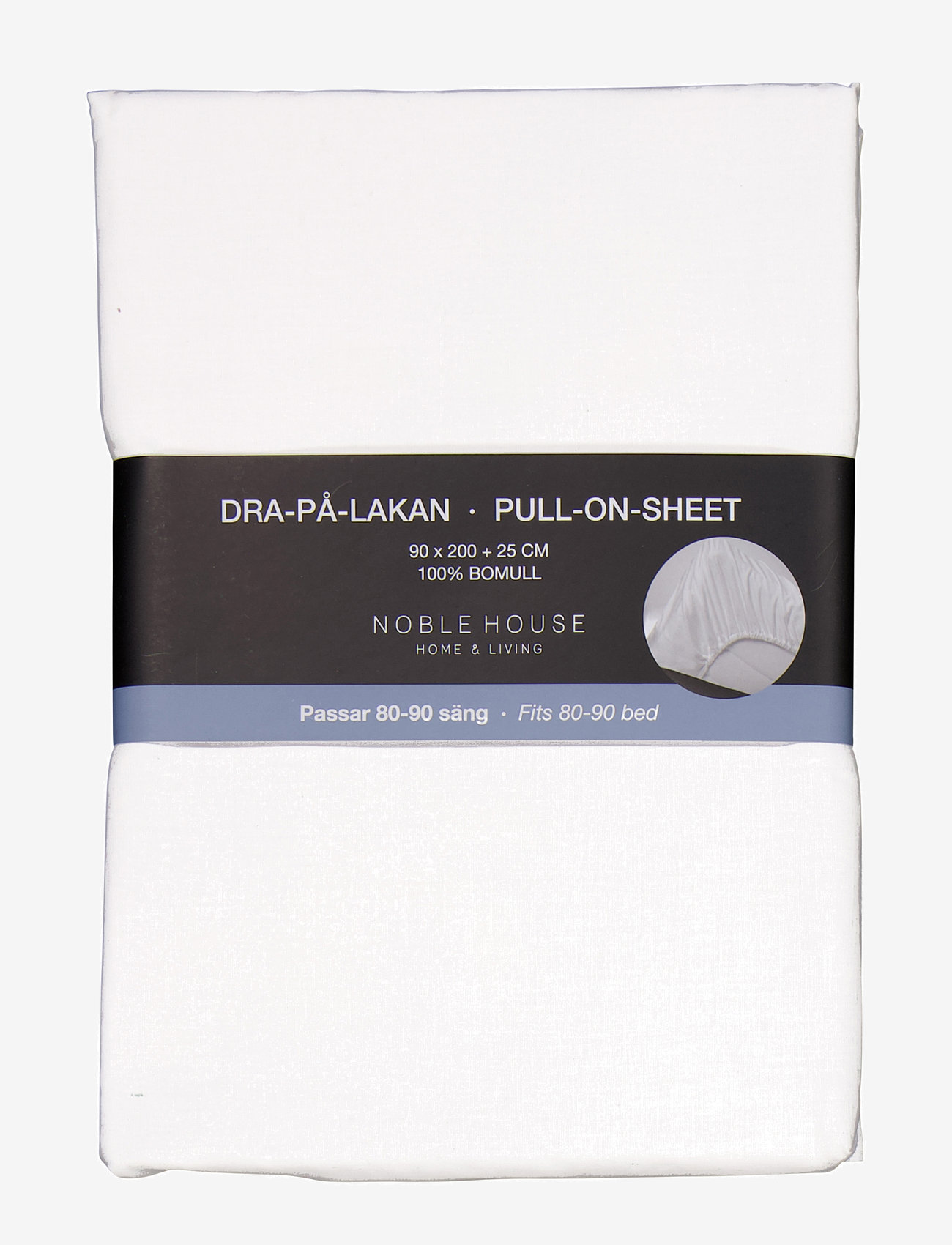 Noble House FITTED SHEET 90X200 CM - Bettlaken - WHITE / white