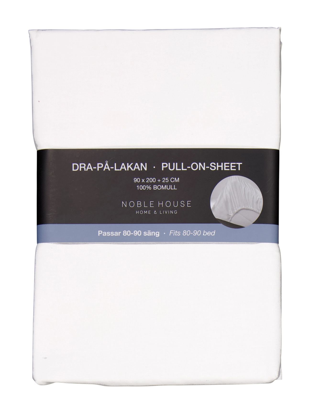 Noble House FITTED SHEET 120X200CM - Deals - WHITE / white