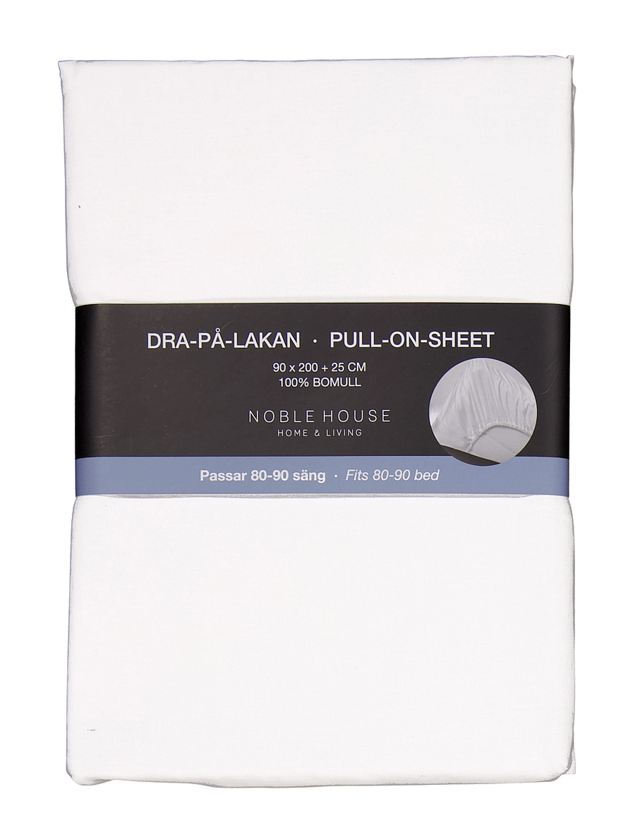 Noble House - FITTED SHEET 90X200 CM - madalaimad hinnad - white - 0