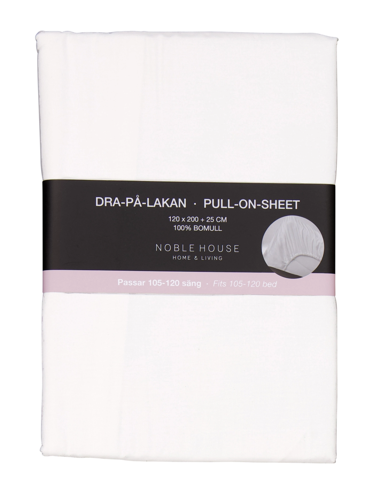 Noble House FITTED SHEET 90X200 CM - Alles anzeigen - WHITE / white