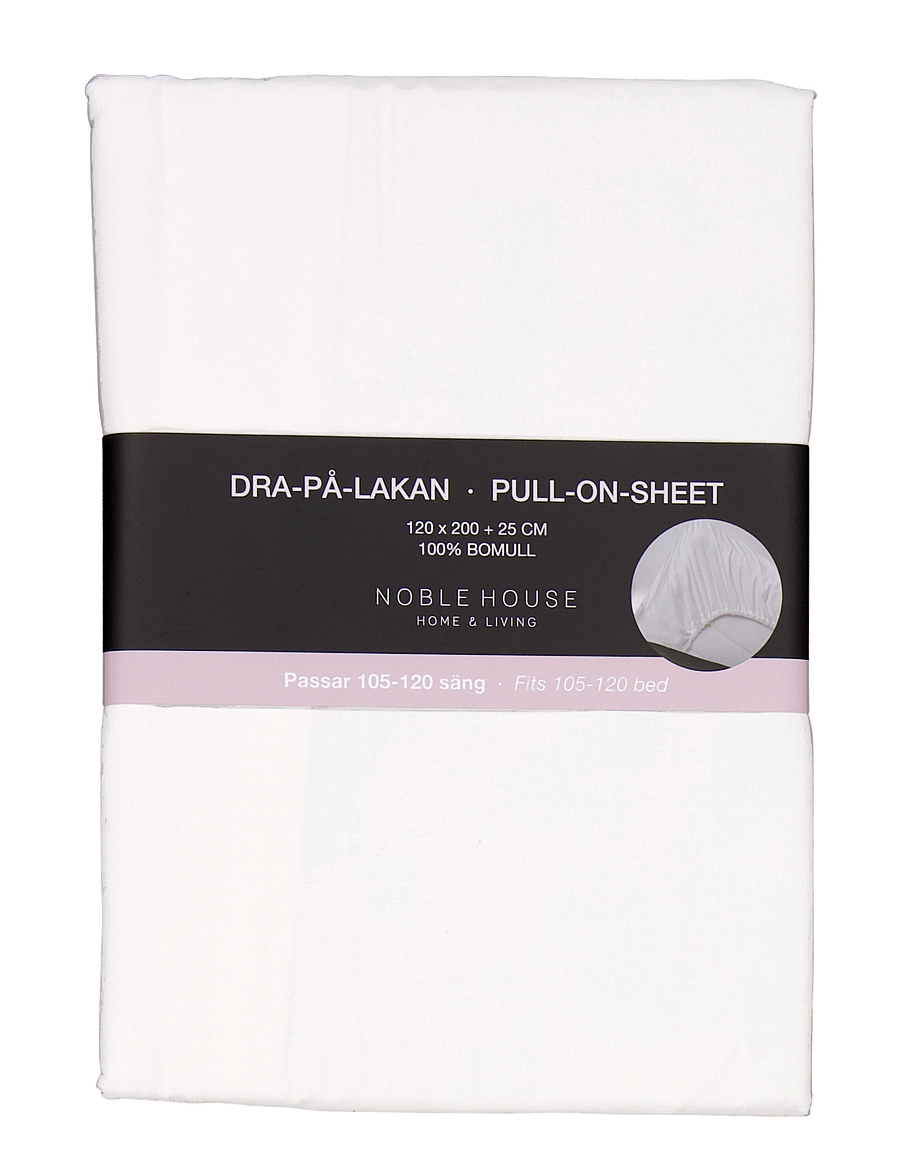 Noble House - FITTED SHEET 120X200CM - spannbettlaken - white - 0