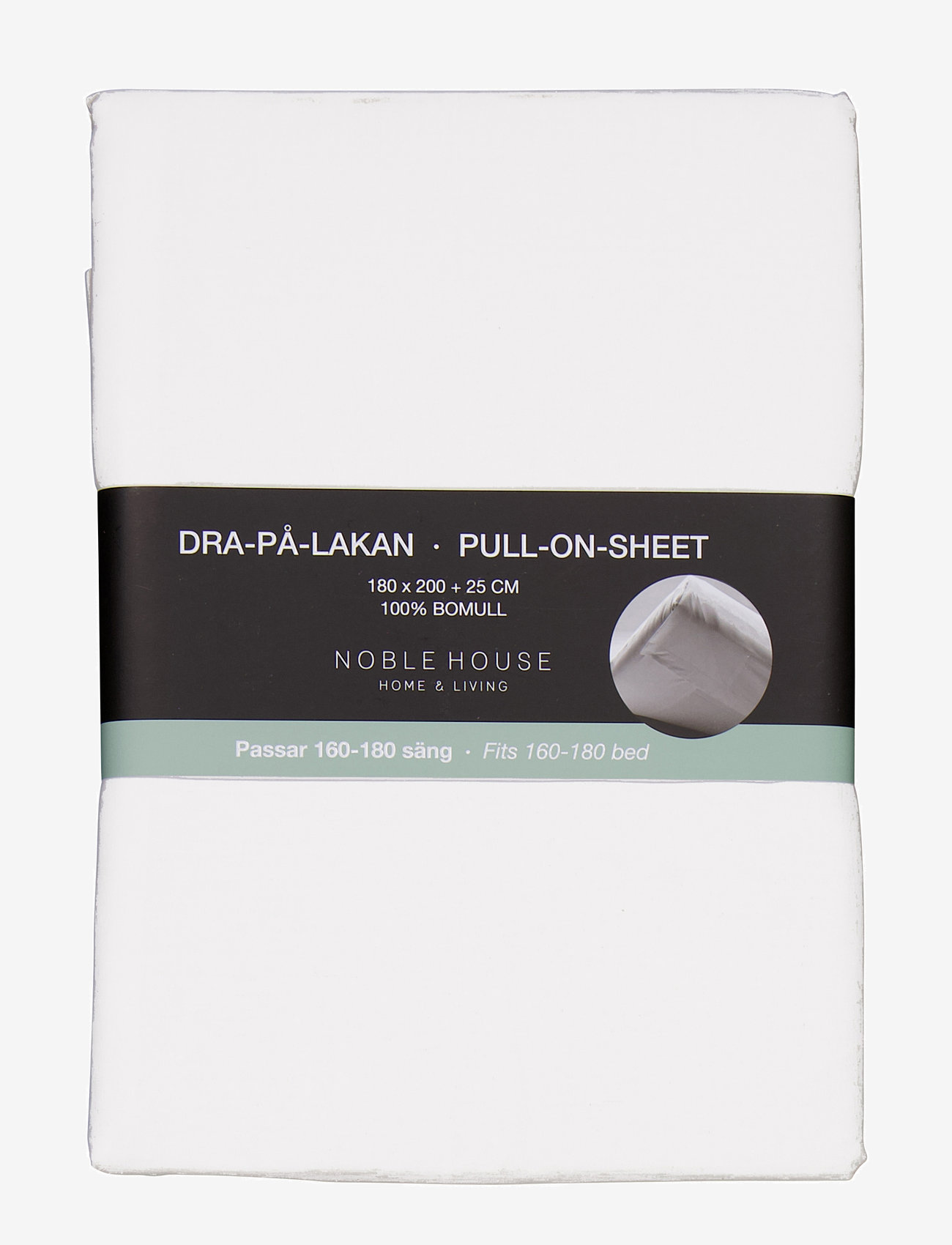 Noble House - FITTED SHEET 180X200 CM - strekklaken - white - 0