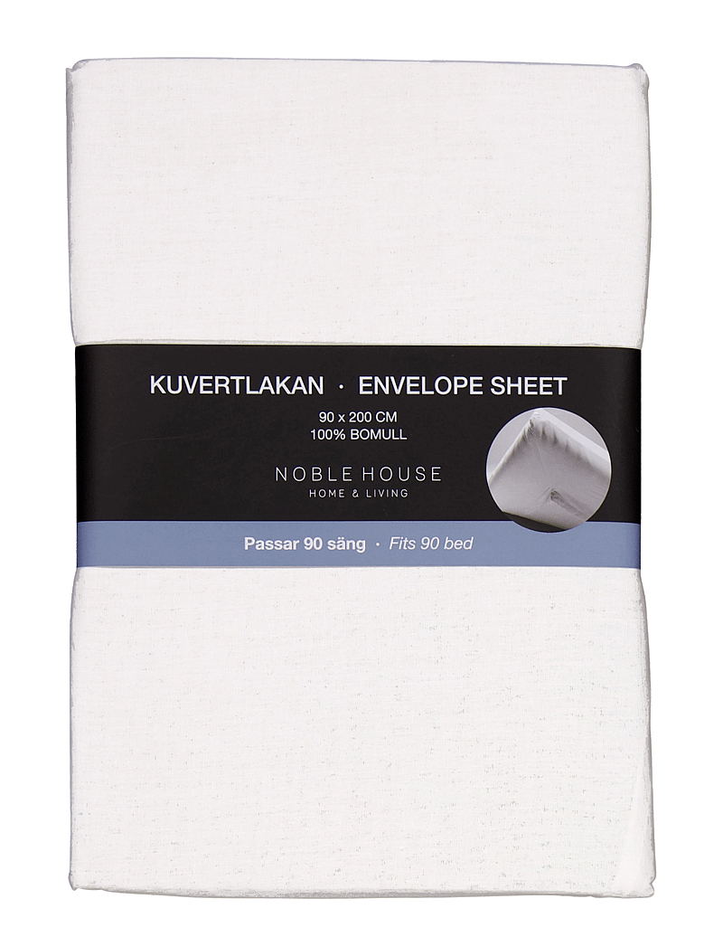 Noble House - ENVELOPE SHEET 90X200 CM - spannbettlaken - white - 1