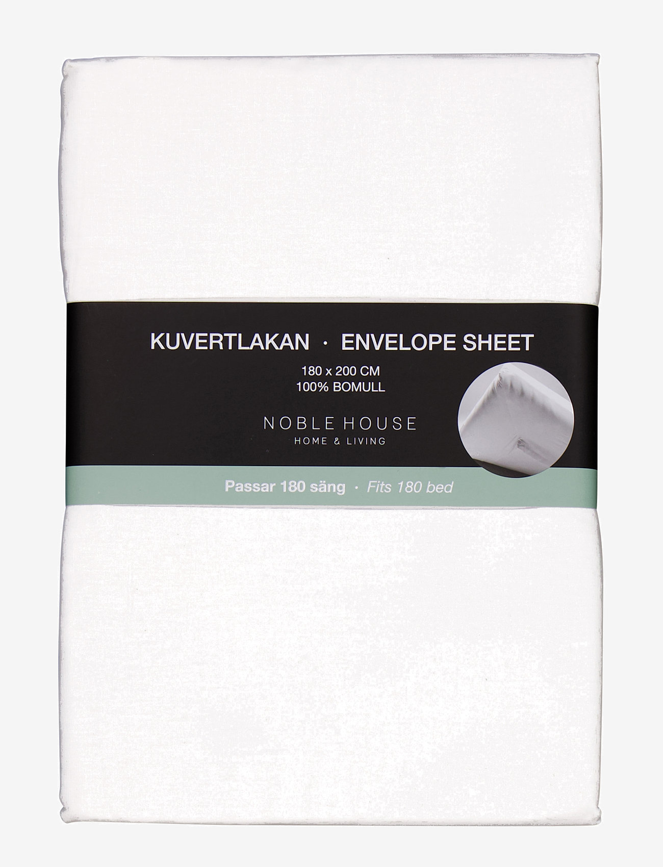 Noble House - ENVELOPE SHEET 180X200 CM - formsyet lagen - white - 0