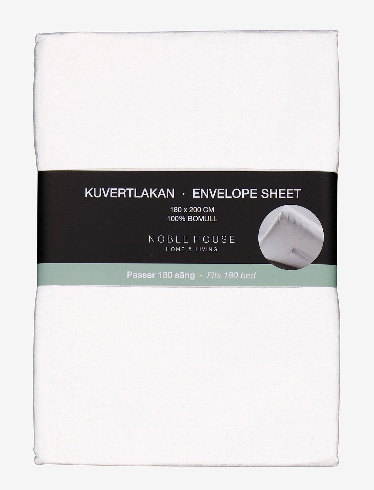 Noble House Envelope Sheet 180X200 Cm - White - 180X200CM