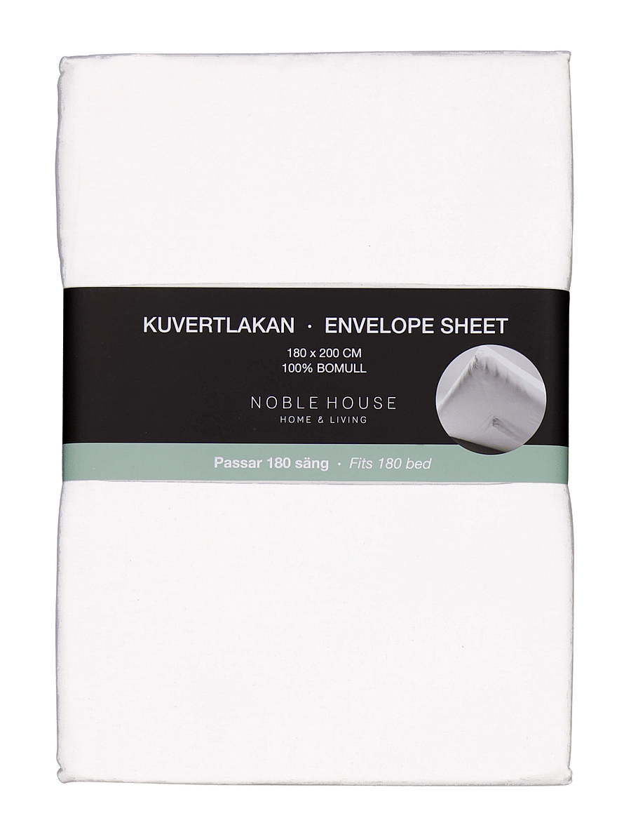 Noble House - ENVELOPE SHEET 180X200 CM - spannbettlaken - white - 1