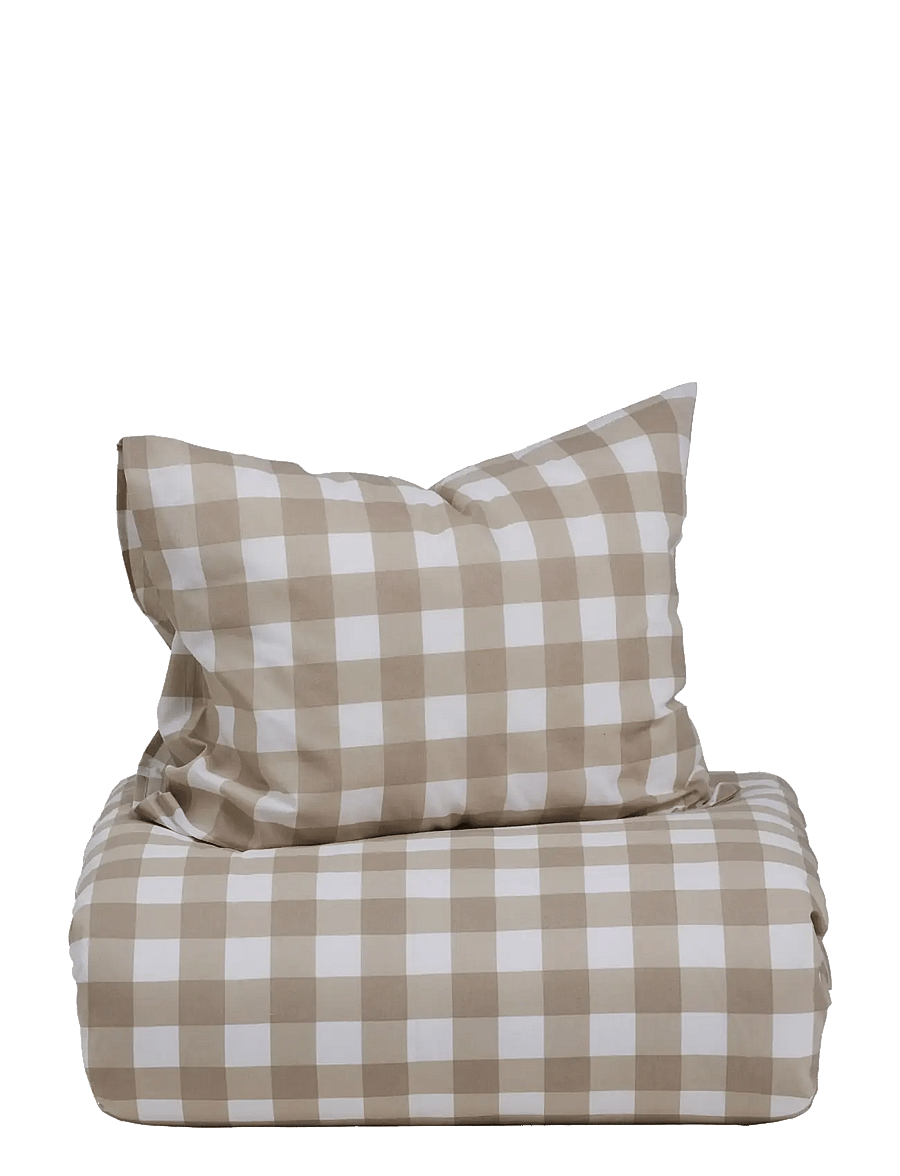 Noble House - BED SET RECYCLED GRS KHAKI GREEN 2-P - bed sets - check - 1