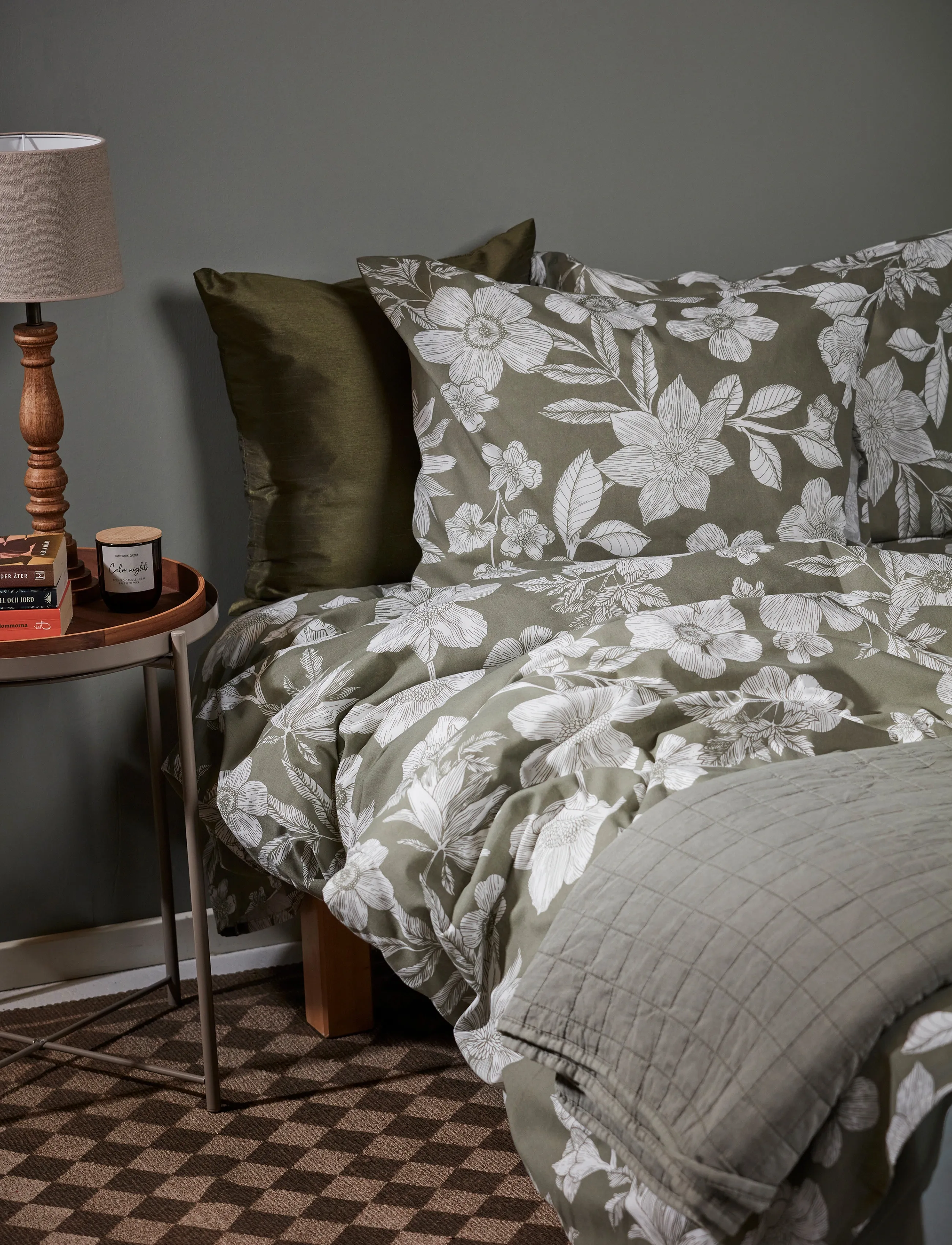 Noble House - BED SET RECYCLED GRS KHAKI GREEN 2-P - bed sets - khaki green - 0