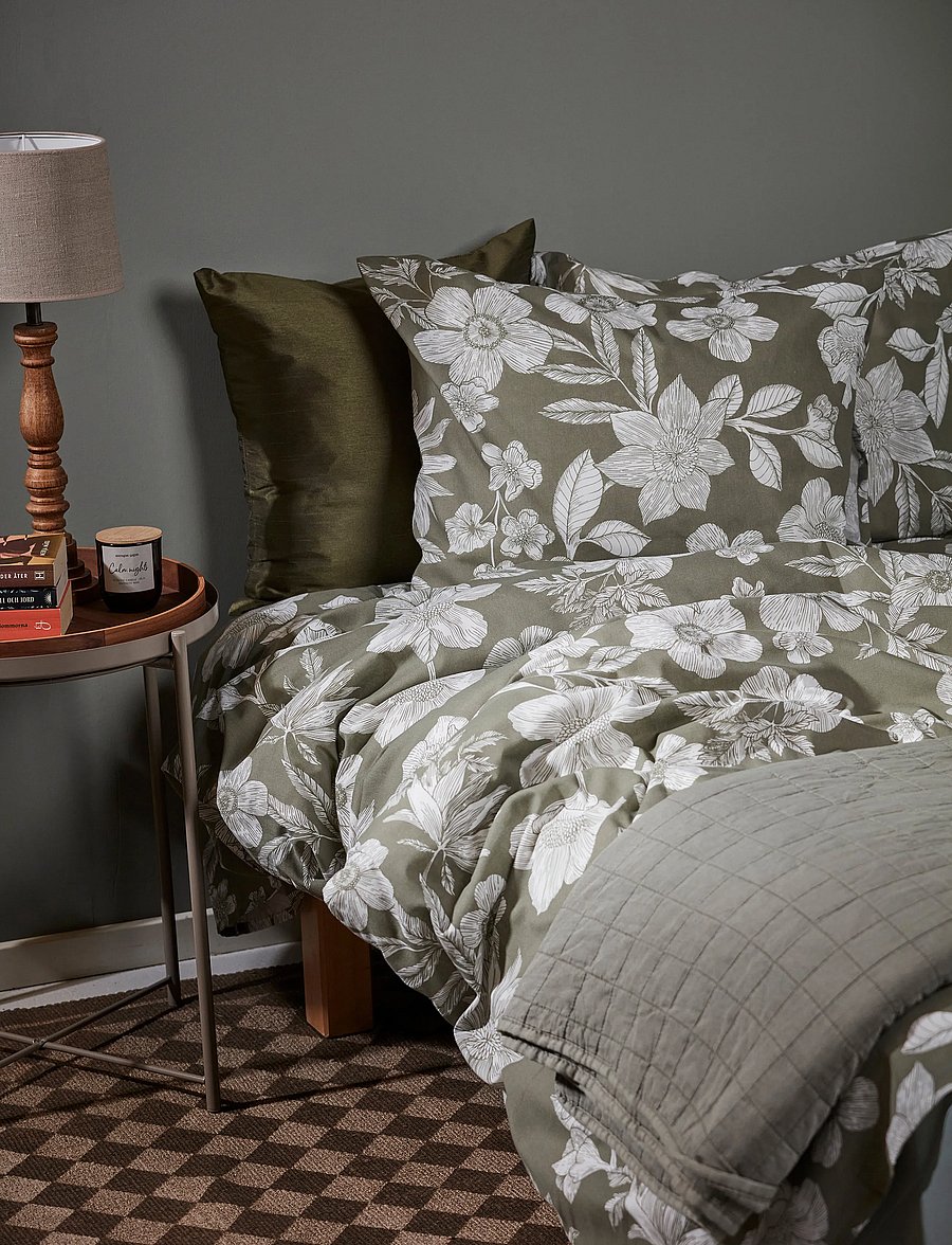 Noble House - BED SET RECYCLED GRS KHAKI GREEN 2-P - bed sets - khaki green - 0