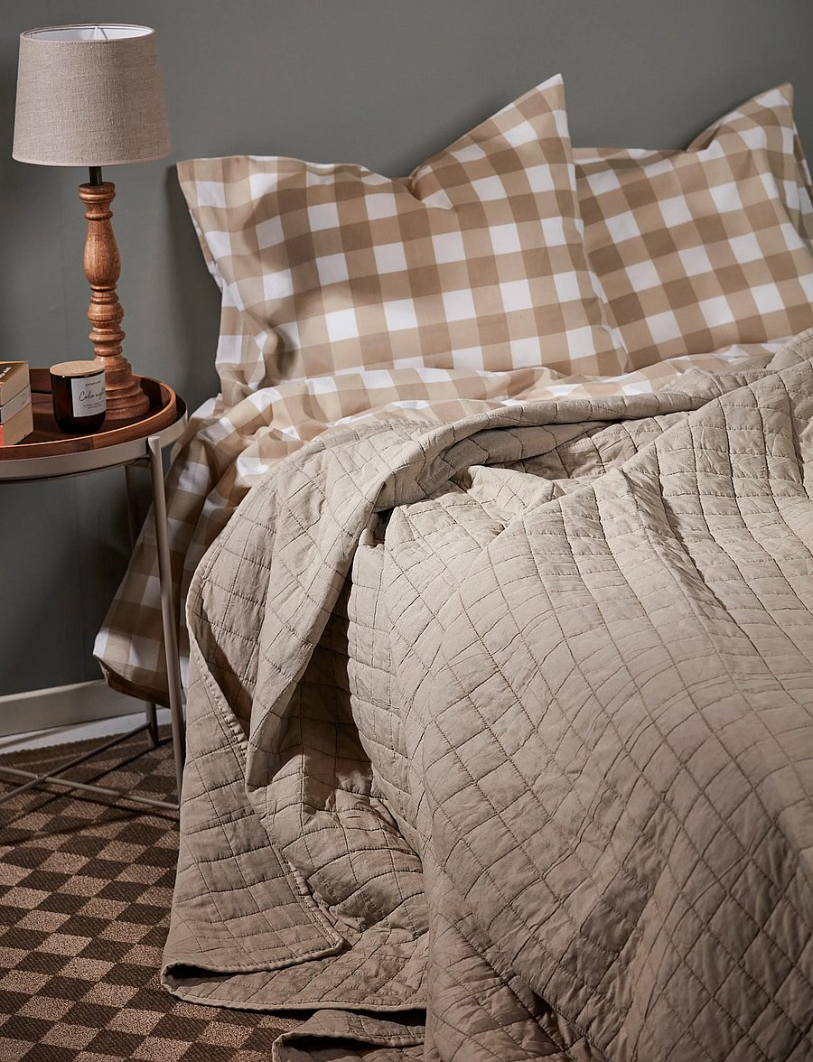 Noble House - BEDSPREAD QUILT SINGLE KHAKI 180x250 - voodikatted - cobblestone - 0