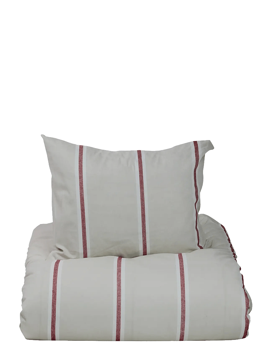 Noble House - BED SET RECYCLED GRS, NOEL 150X210+50X60 CM - weihnachtstextilien - stripe - 1