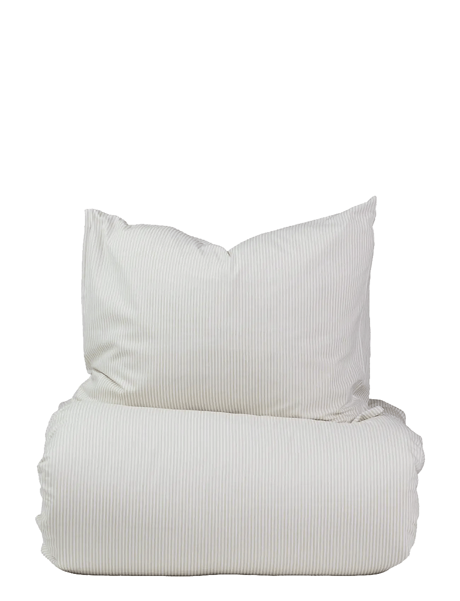Noble House - BED SET STRIPE COTTON - voodiriiete komplektid - bieige - 0