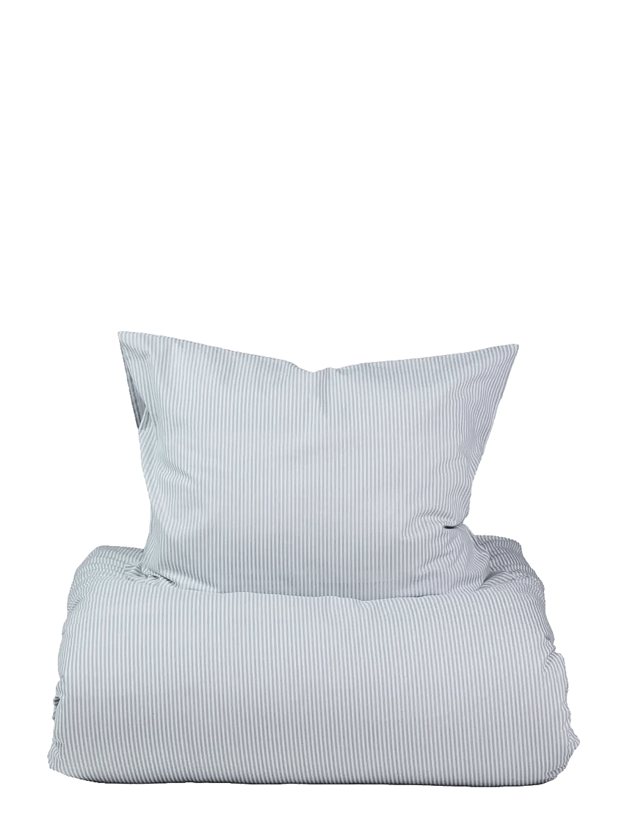 Noble House - BED SET STRIPE COTTON - bettwäsche-set - greyblue - 0