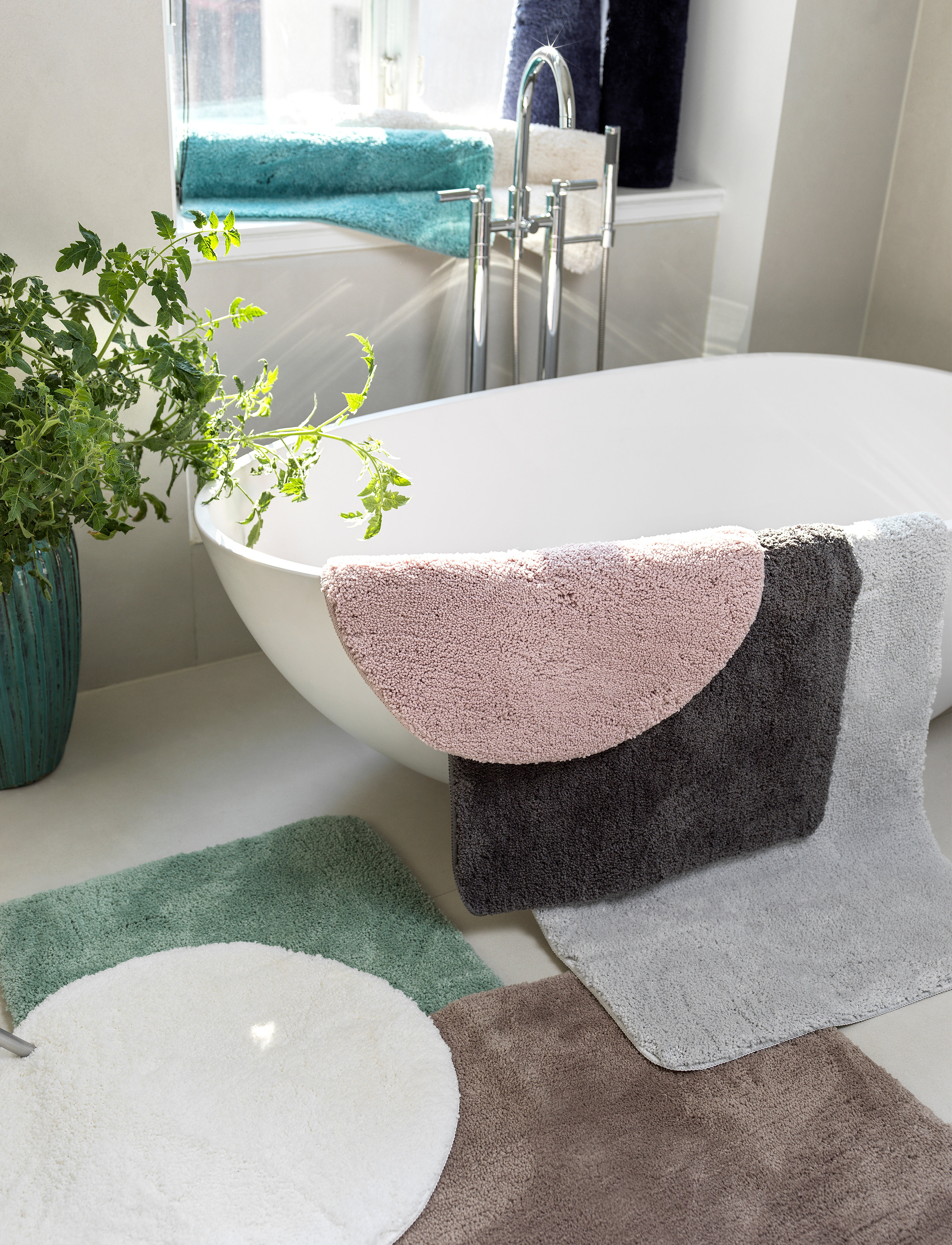 Noble House Bath Mat Cooper, Ø 60 cm, Pink, Tæpper > Badetæpper, Unisex