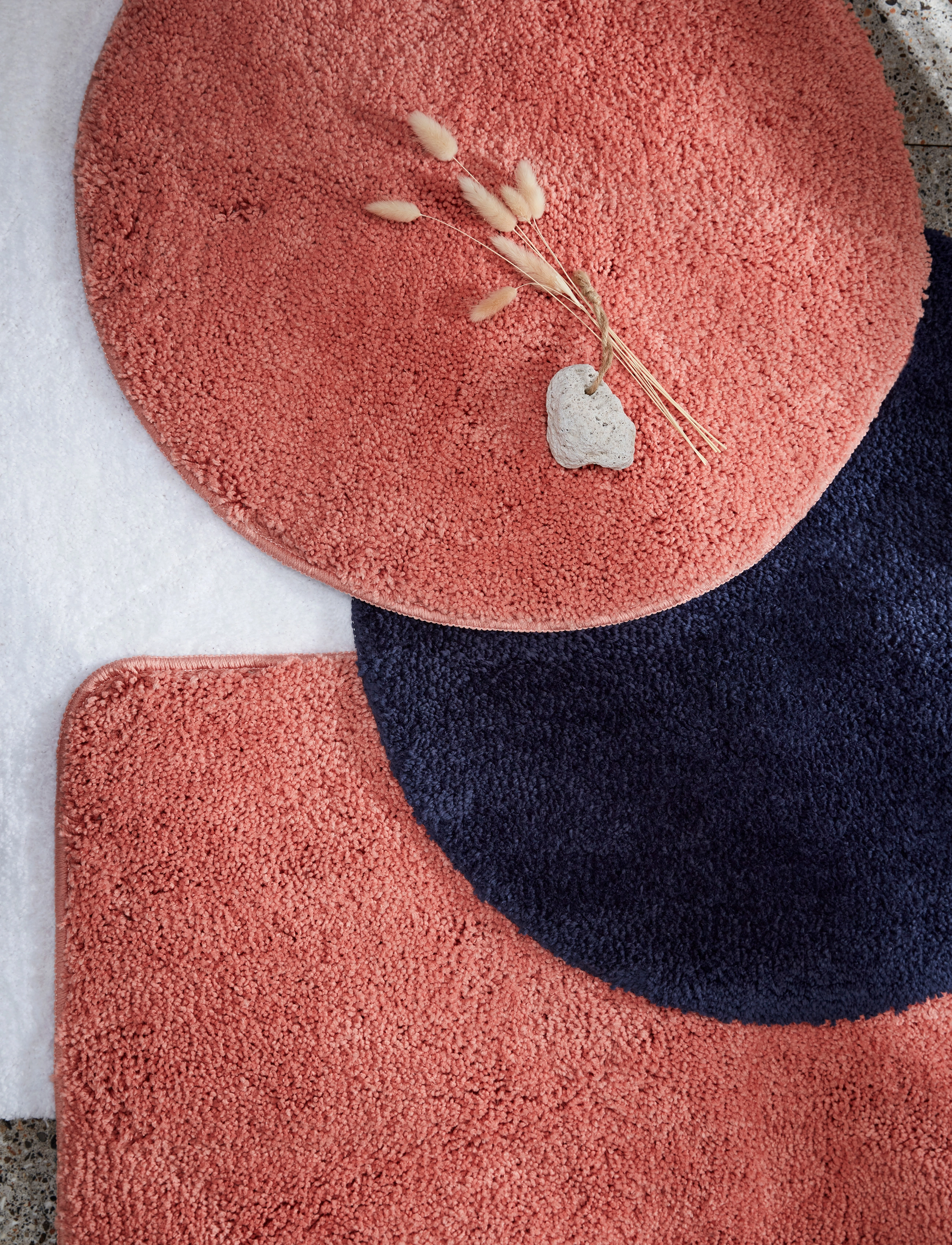 Noble House Bath Mat Cooper, Ø 60 cm, Red, Tæpper > Badetæpper, Unisex