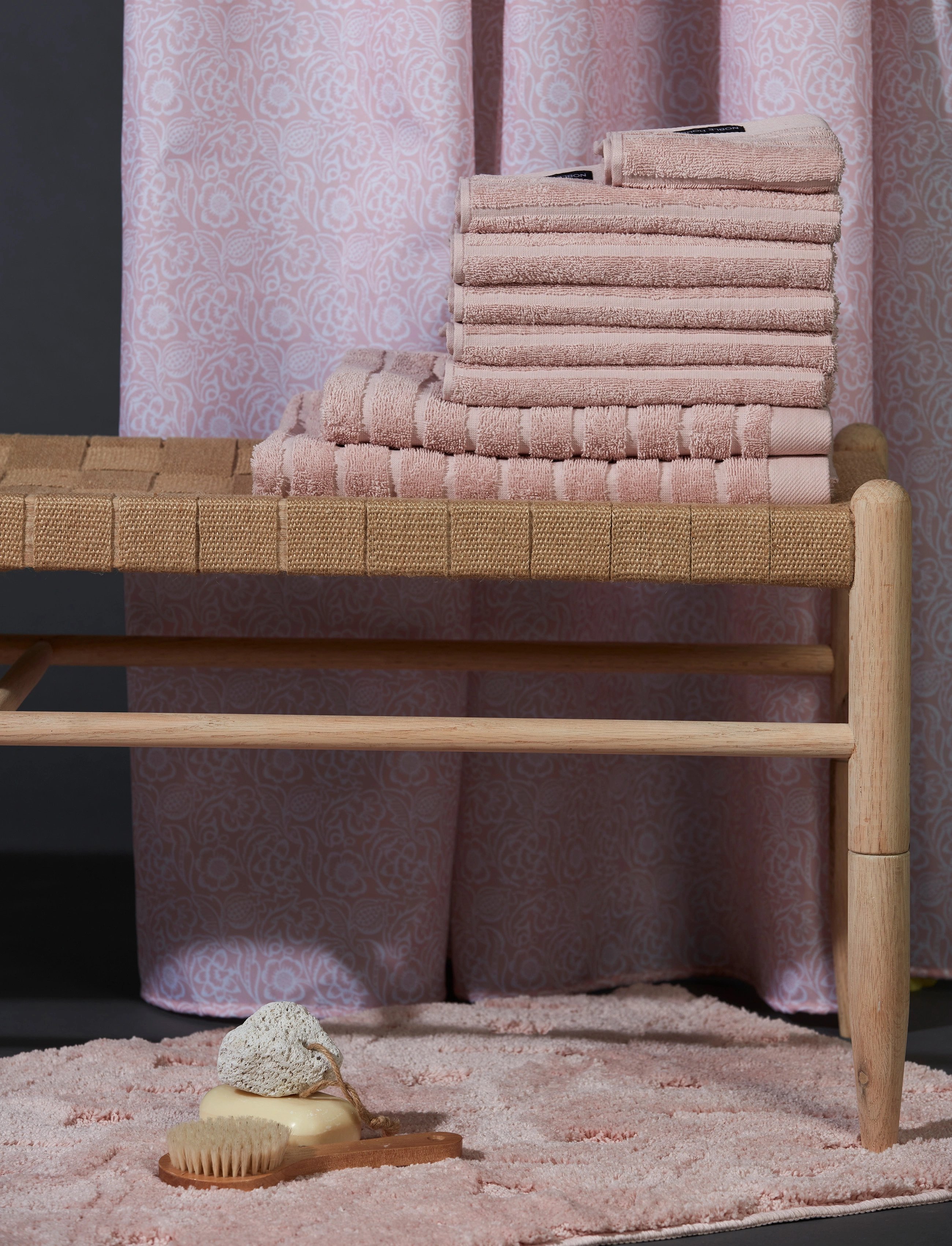 Noble House Badeværelsesmåtte Albin L.rosa 60X90, 60X90 cm, Rugs & Carpets, Rosa - Bath Rugs, Homeware