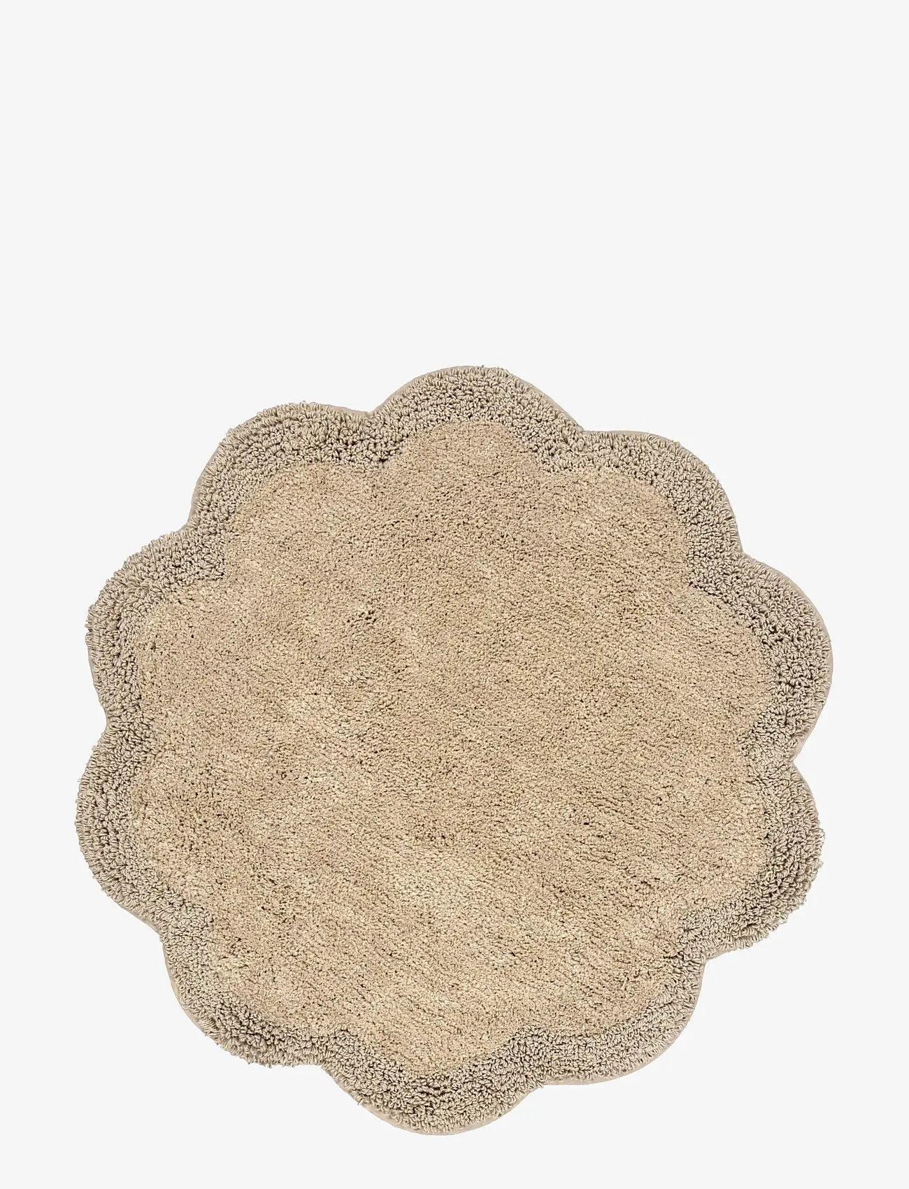 Noble House - BATH MAT FLOWER - bademåtter - light linen beige - 1