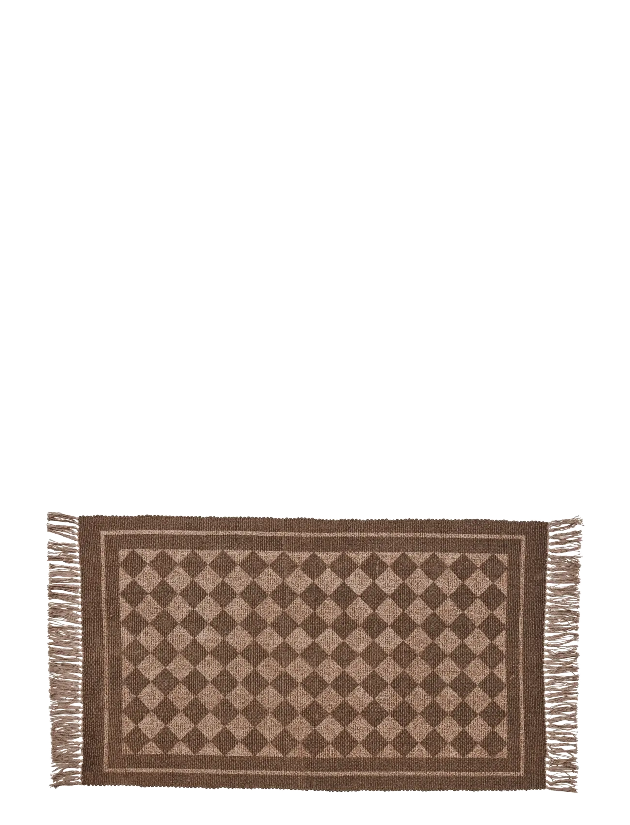 Noble House RUG CHECK BROWN 140x200 - Textiles - BROWN / brown