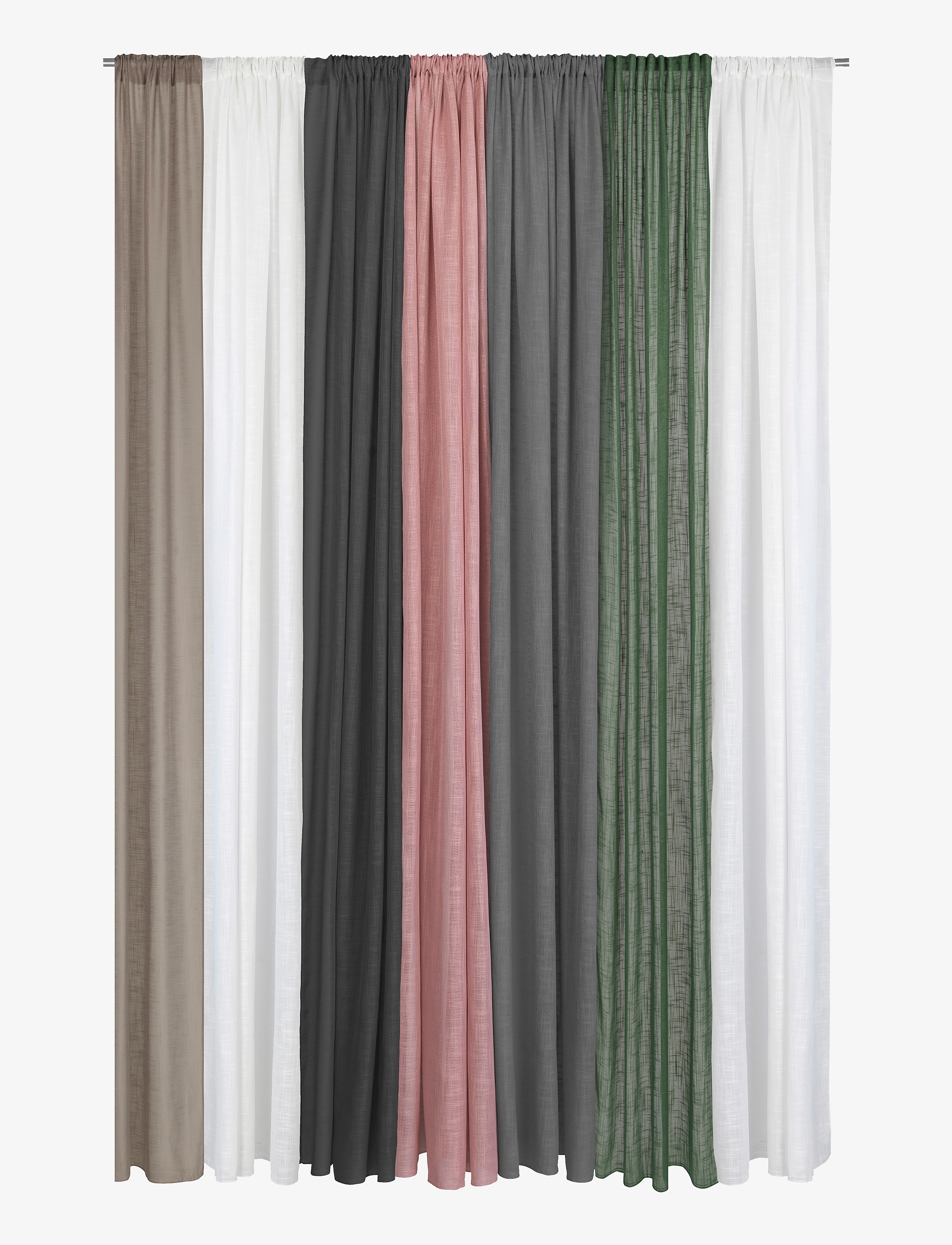 Noble House - CURTAIN MELISSA 2-PACK - verhot - grey - 1