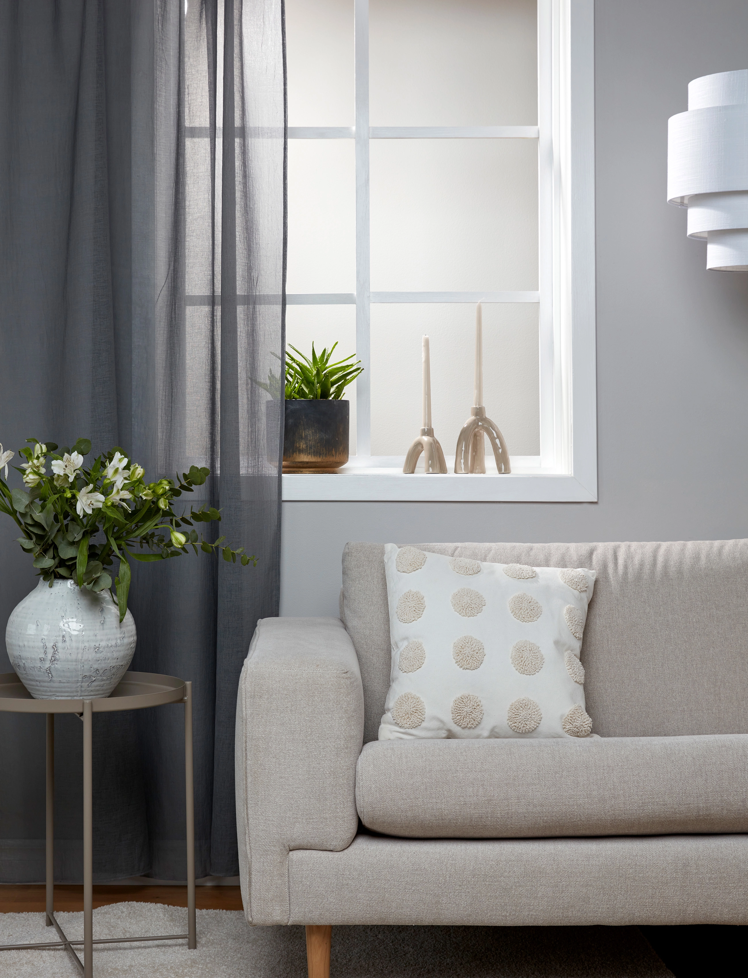 Noble House Gardin Kylie, 130X240, Grey, Tekstiler > Gardiner, Unisex
