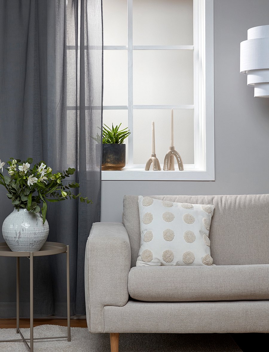 Noble House - CURTAIN KYLIE - fertiggardinen - d.grey - 0